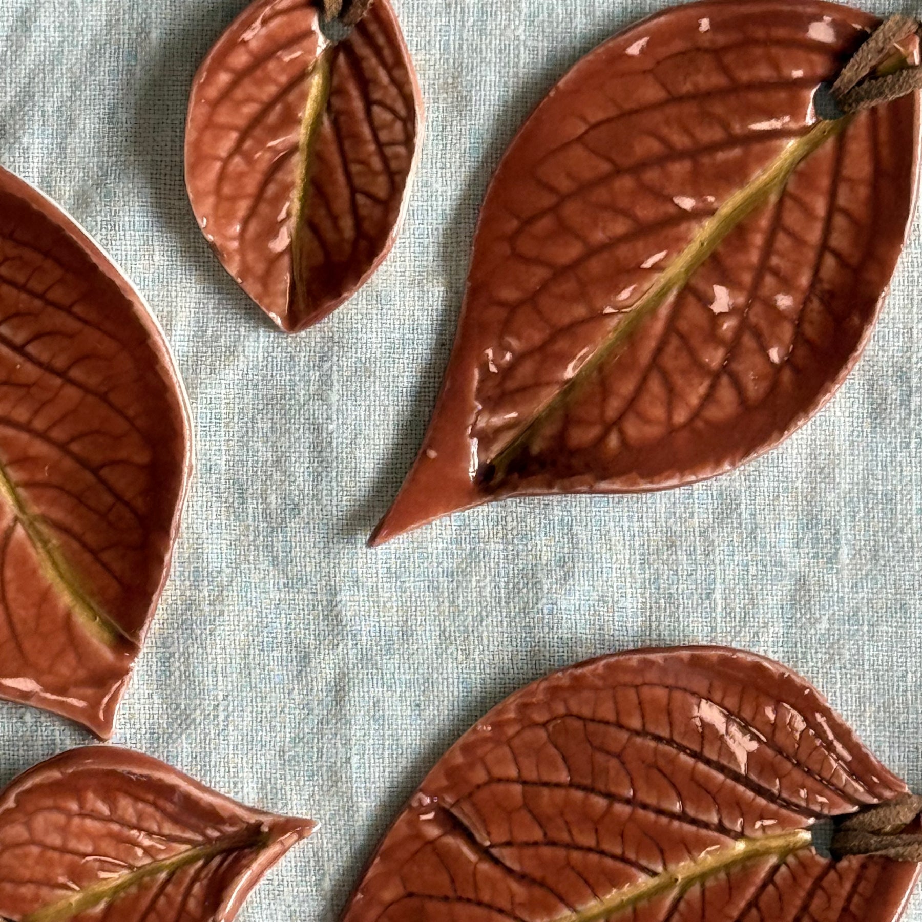 Set of 4 or 6 Ceramic Napkin Rings | Gift Topper | Ornament | Echos of the Garden | Handmade Pottery