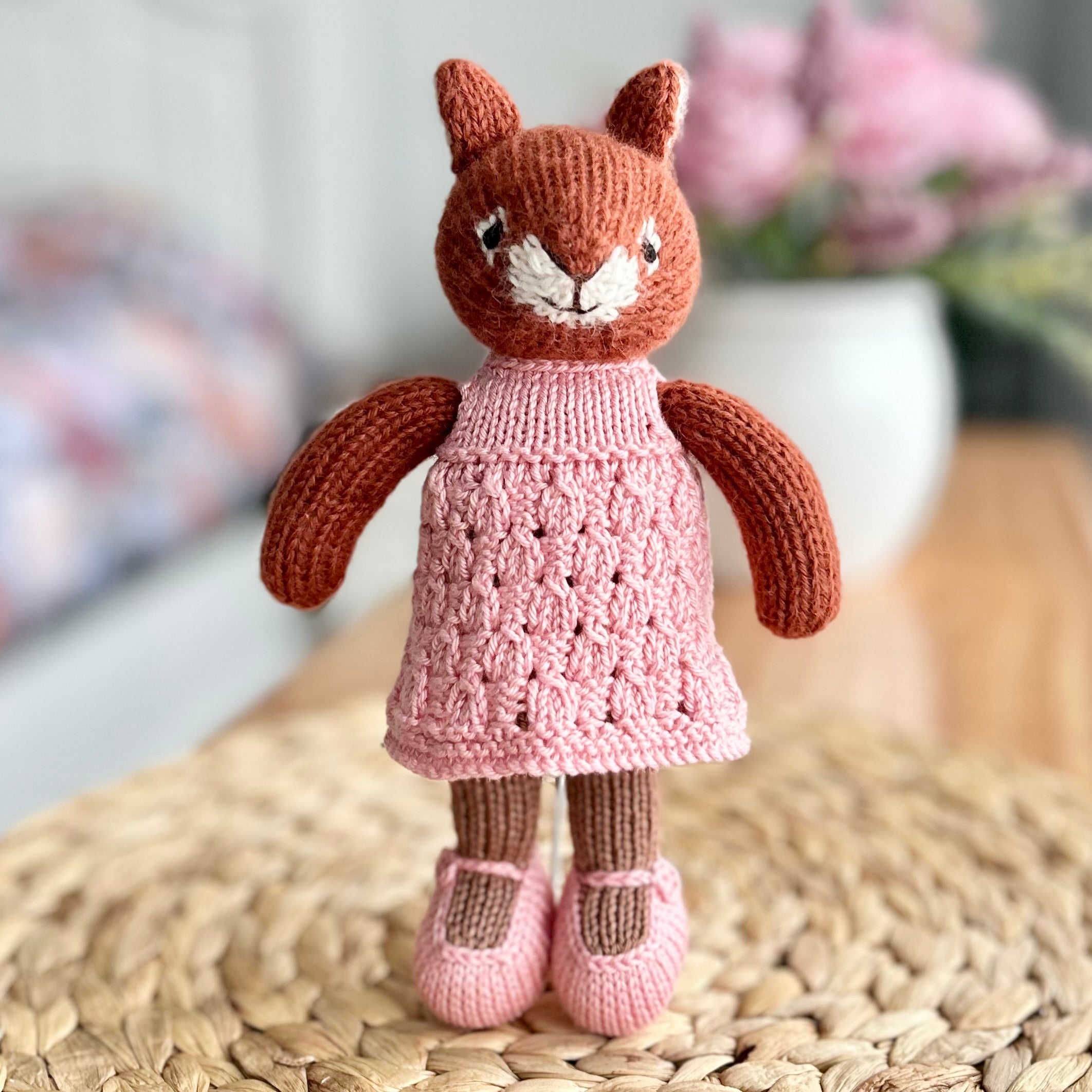 Hazel | Knit | Squirrel Friend| Alpaca Yarn | Ready to Ship