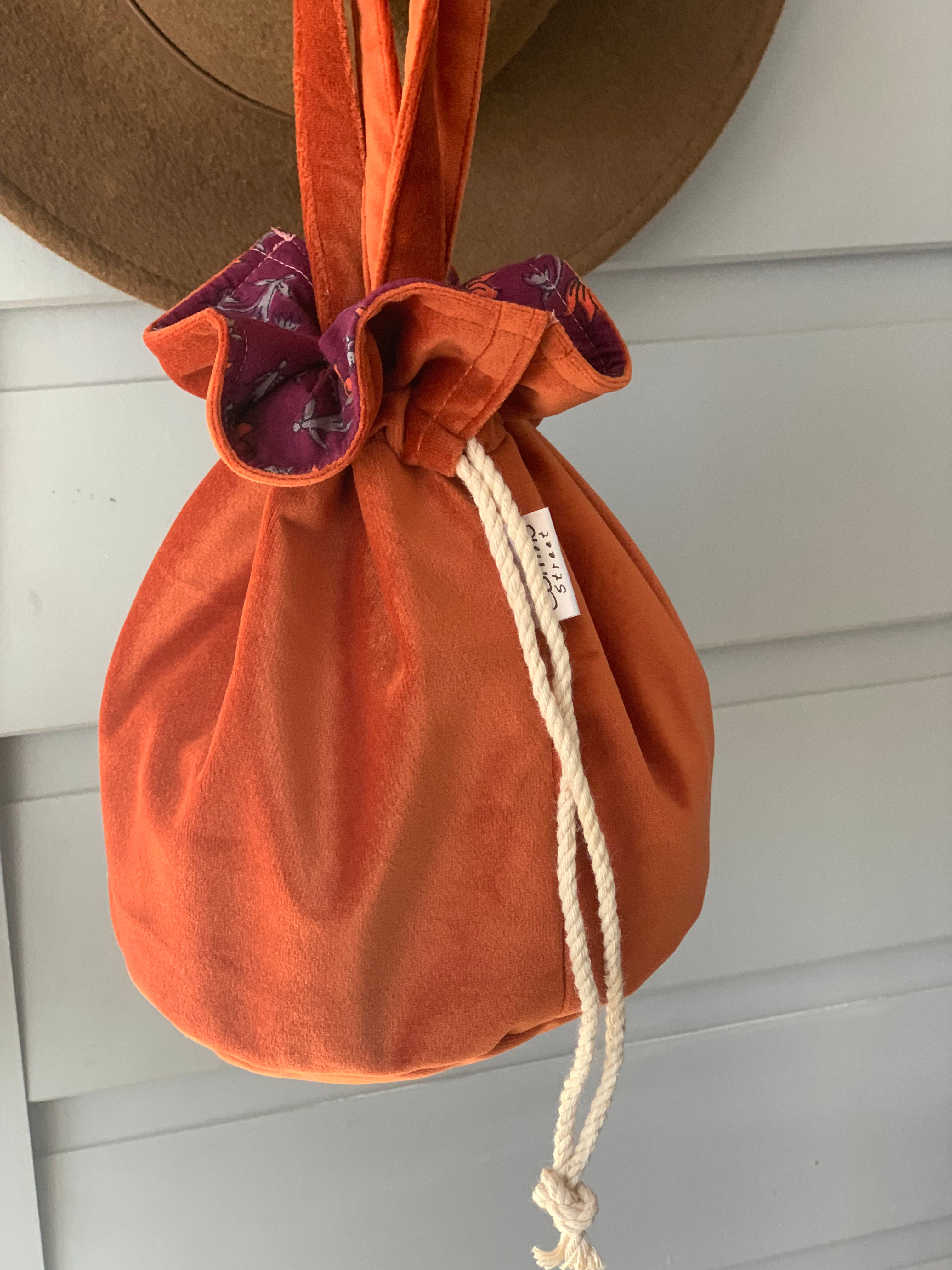 Velvet Drawstring/cinch pouch bag