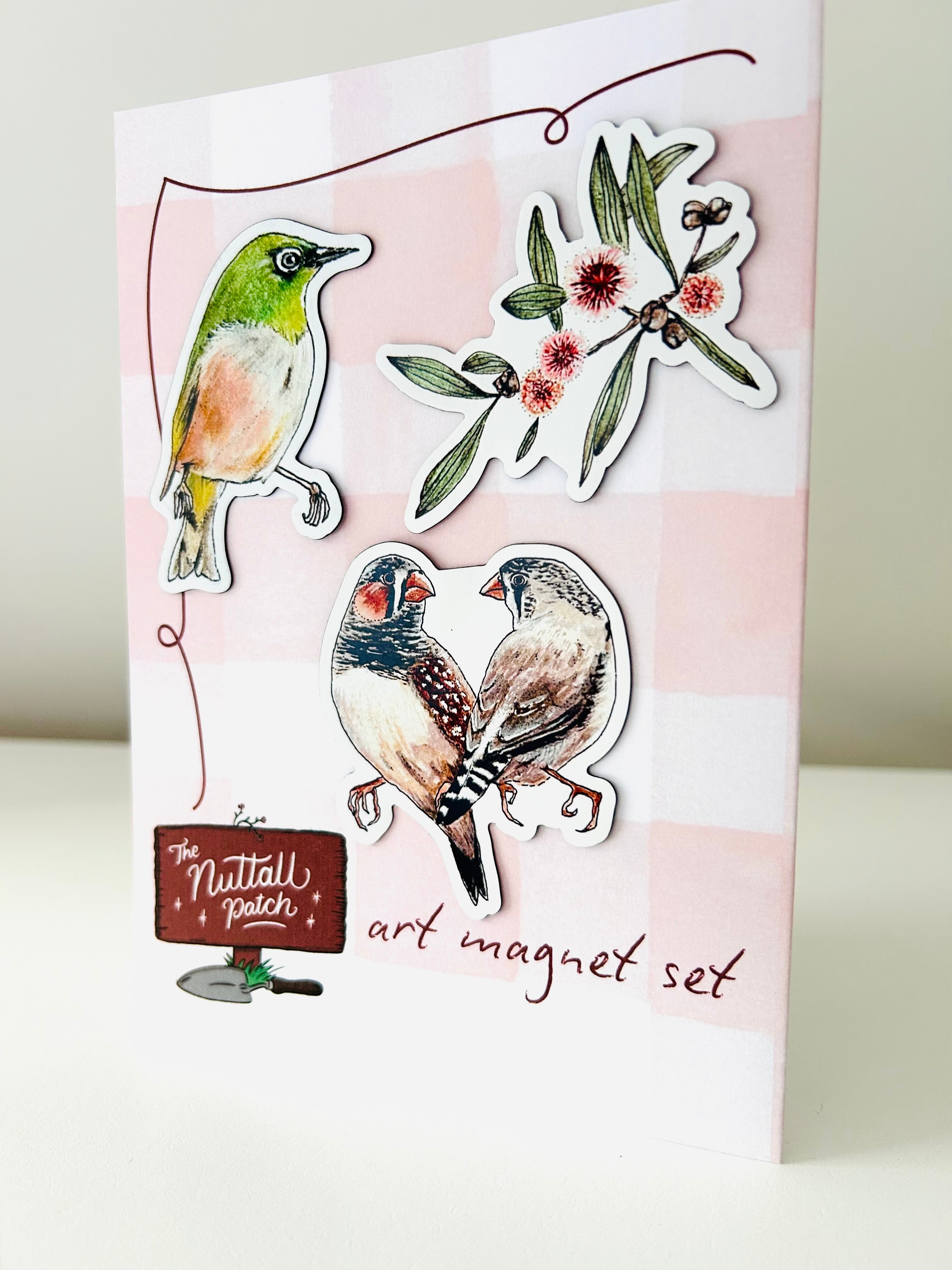 Art Magnet Set - Hakea & Birds