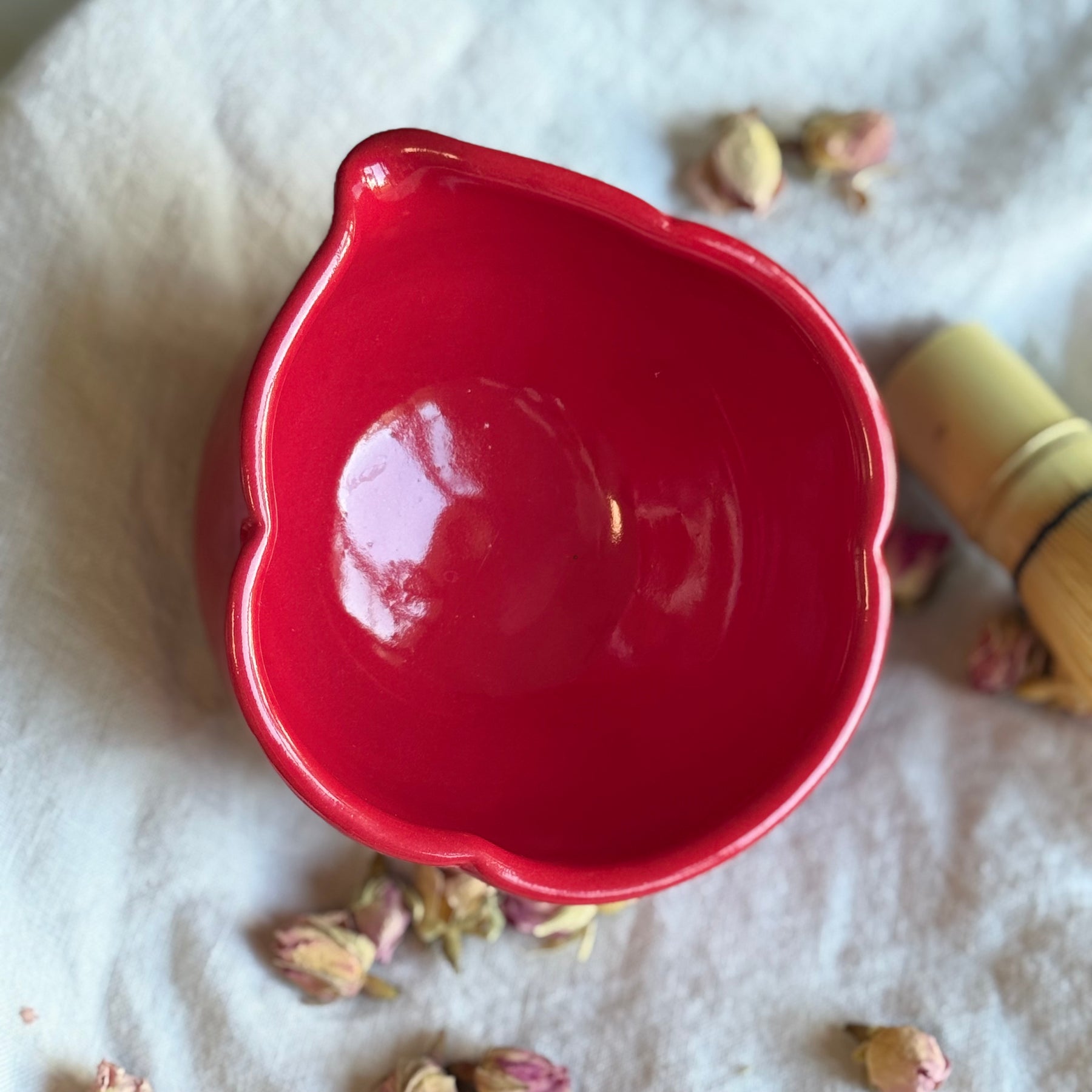 Handmade Matcha Chawan Bowl | Ceremonial Tea Bowl | Optional Whisk, Bamboo Scoop & Sieve | Wheel Thrown Pottery