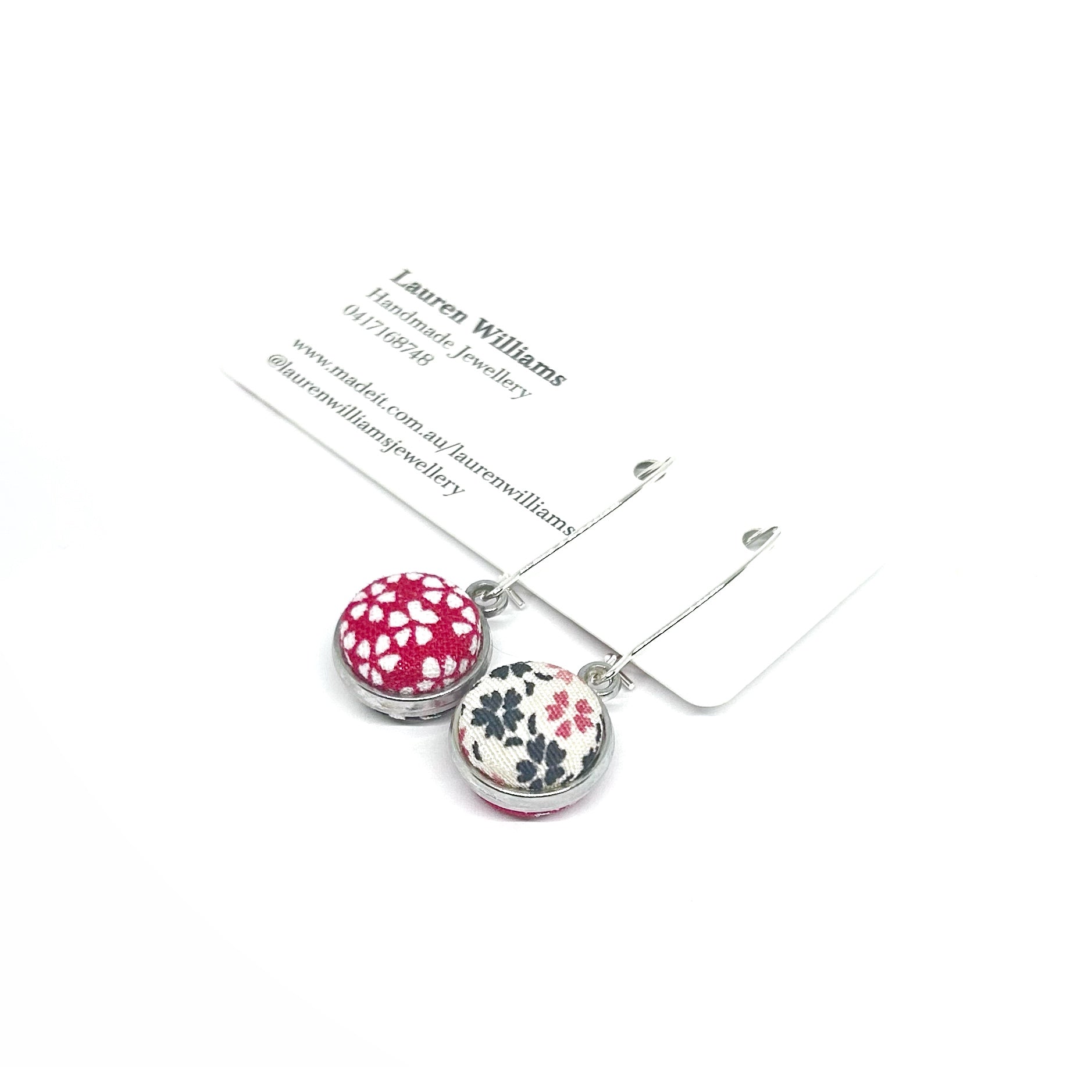 Double Sided Earrings - Tiny Floral