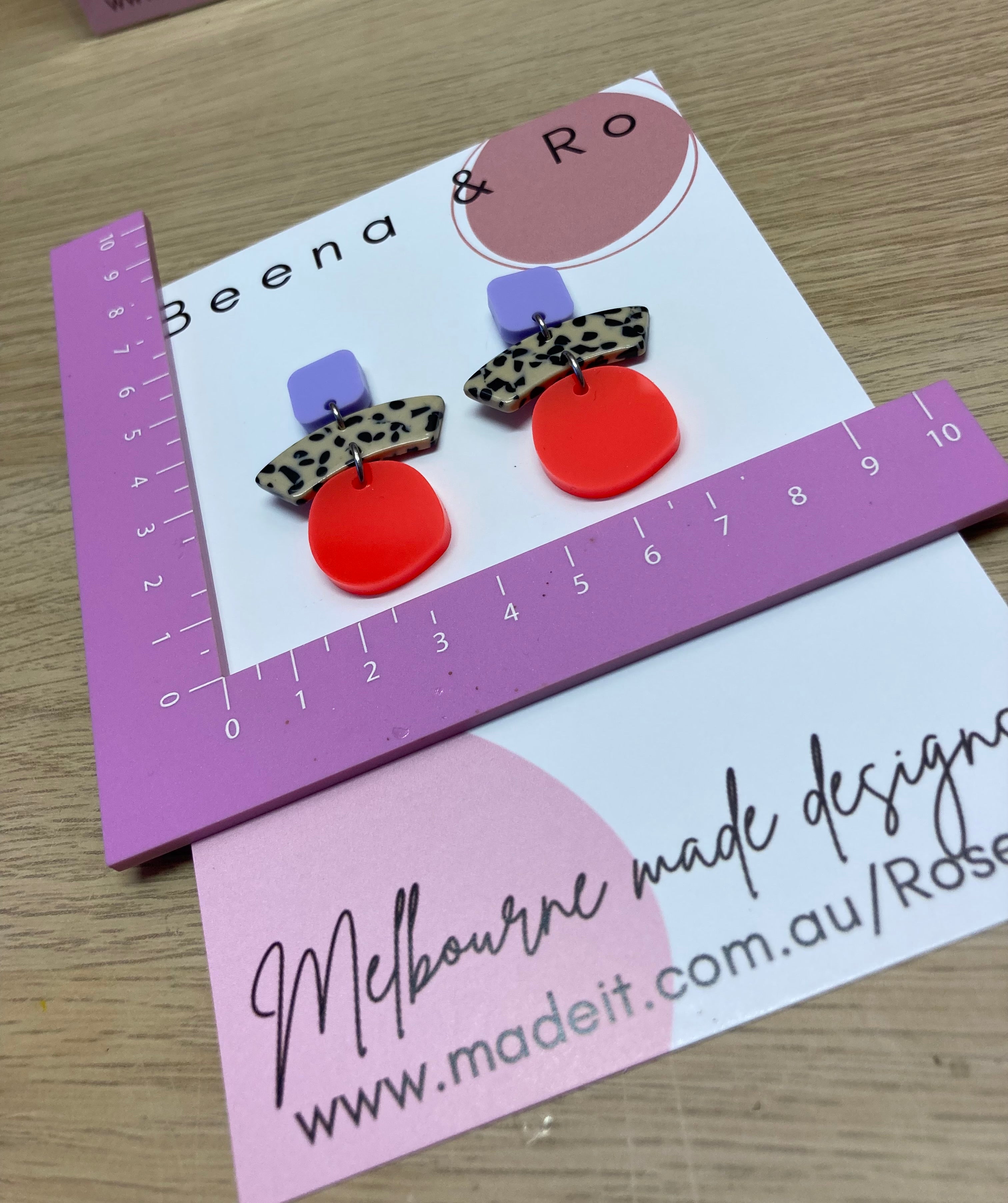 Vibrant layer acrylic earrings