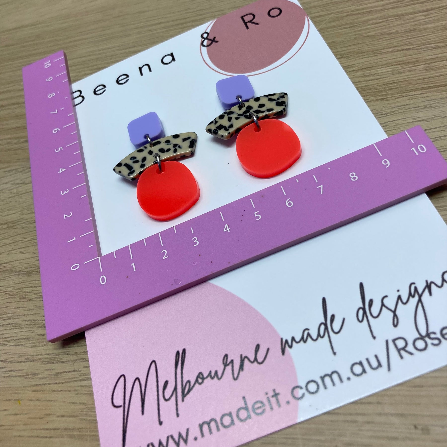 Vibrant layer acrylic earrings