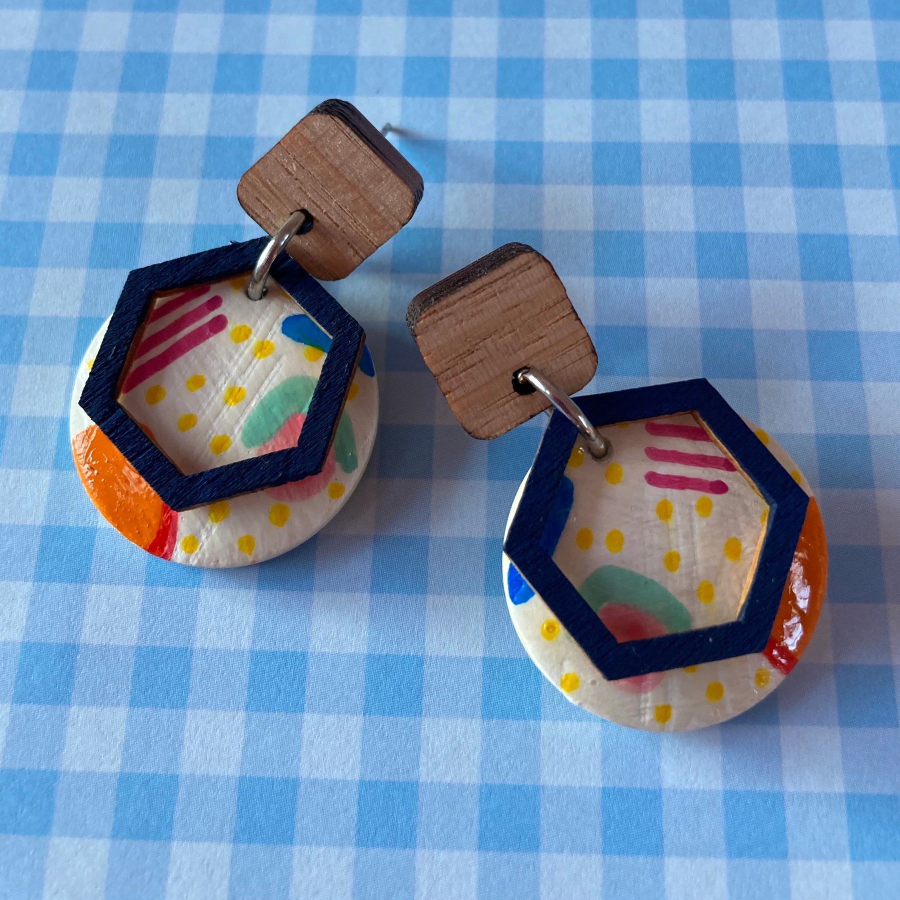 Memphis handpainted earrings
