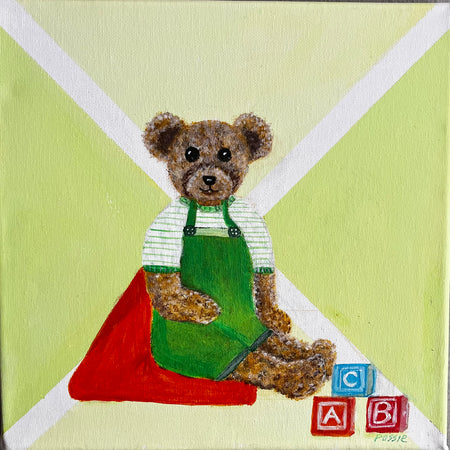 Baby bears in overalls