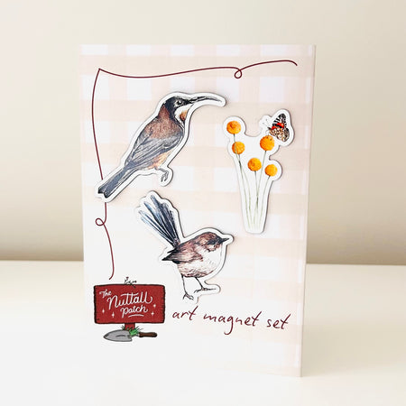 Art Magnet Set - Billy Buttons & Birds
