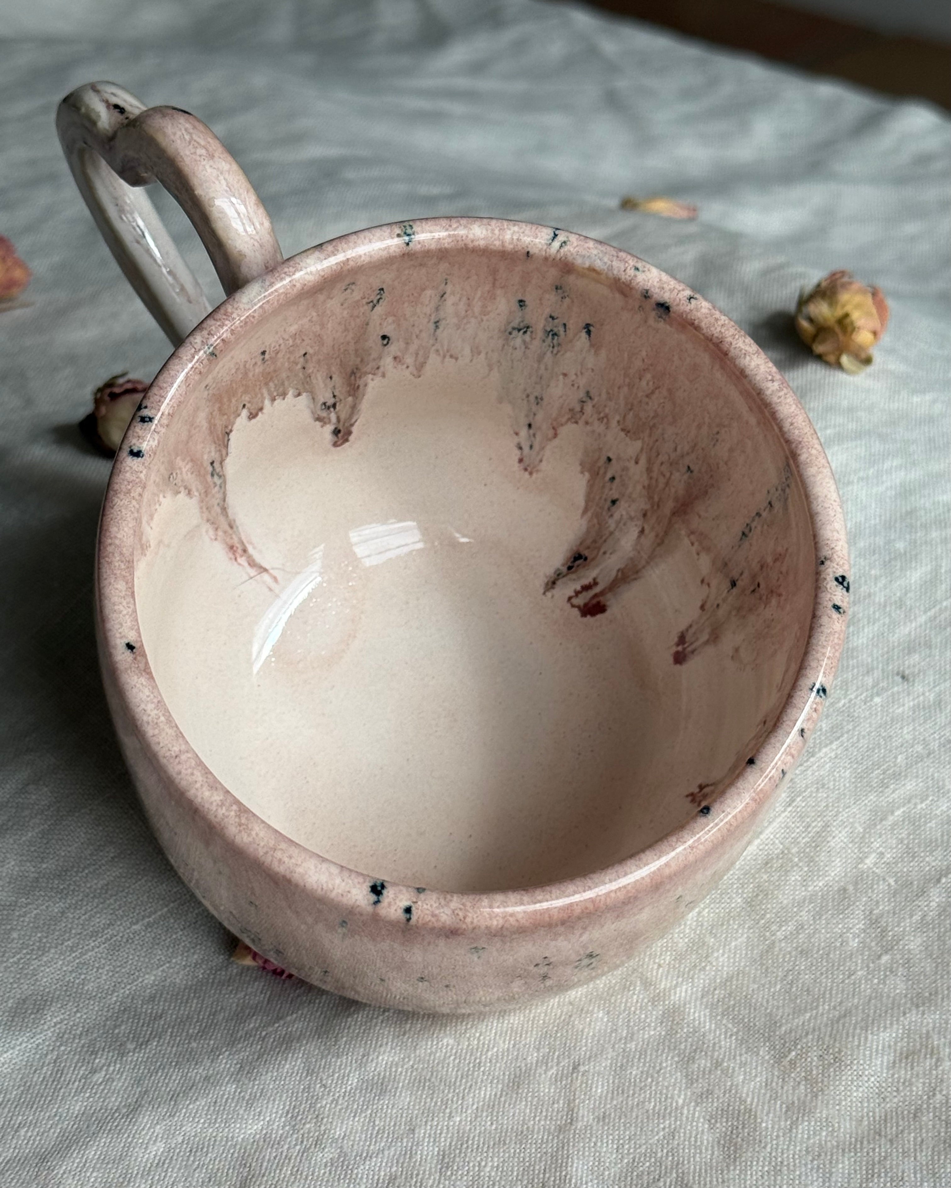 Mi Amore Mug | Spiced Plum | Seafoam | Wheel Thrown Pottery