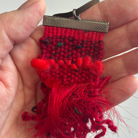 Handwoven Mini Weave Adjustable Necklace - choose your colour