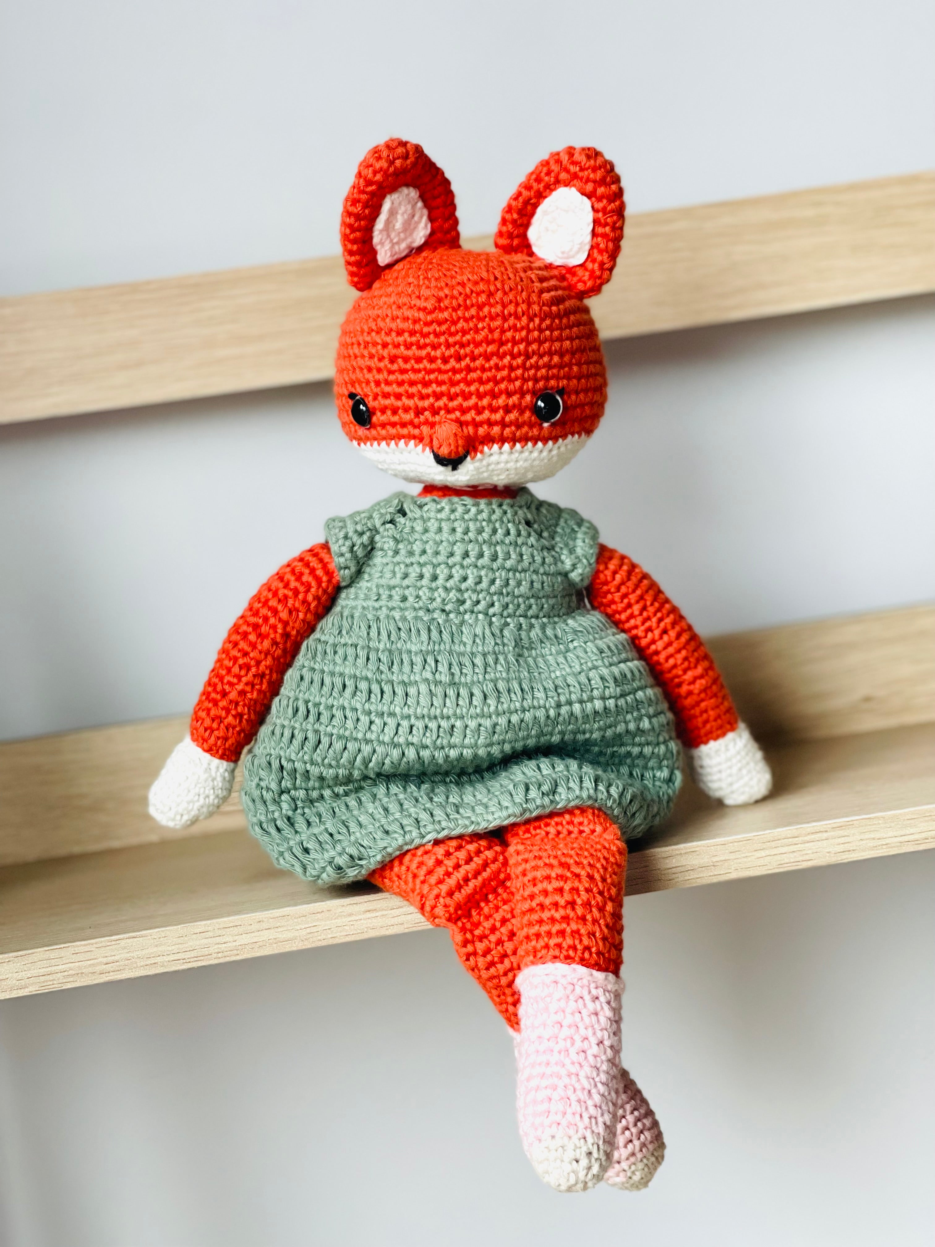 Handmade Crochet Fox Doll – Adorably Unique & Hug-Ready! 🦊✨