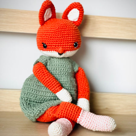 Handmade Crochet Fox Doll – Adorably Unique & Hug-Ready! 🦊✨