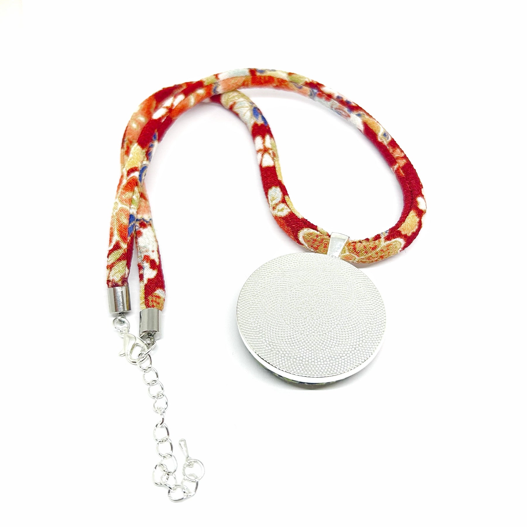 Kimono Pendant Necklace - Red Blossom