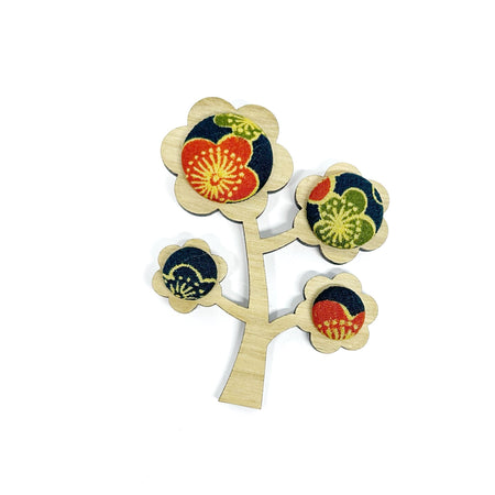 Kimono Tree Brooch - Ume Blossom