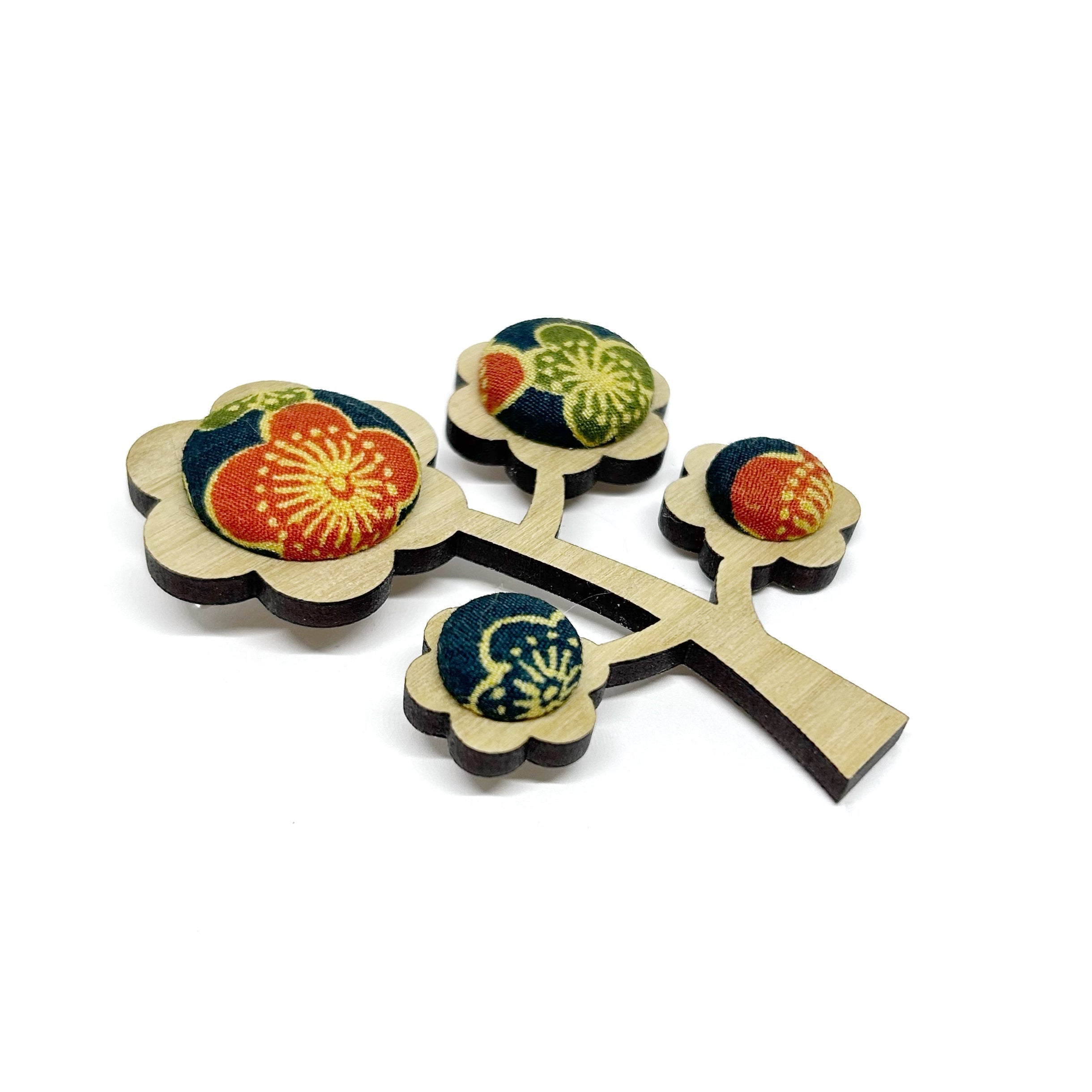Kimono Tree Brooch - Ume Blossom