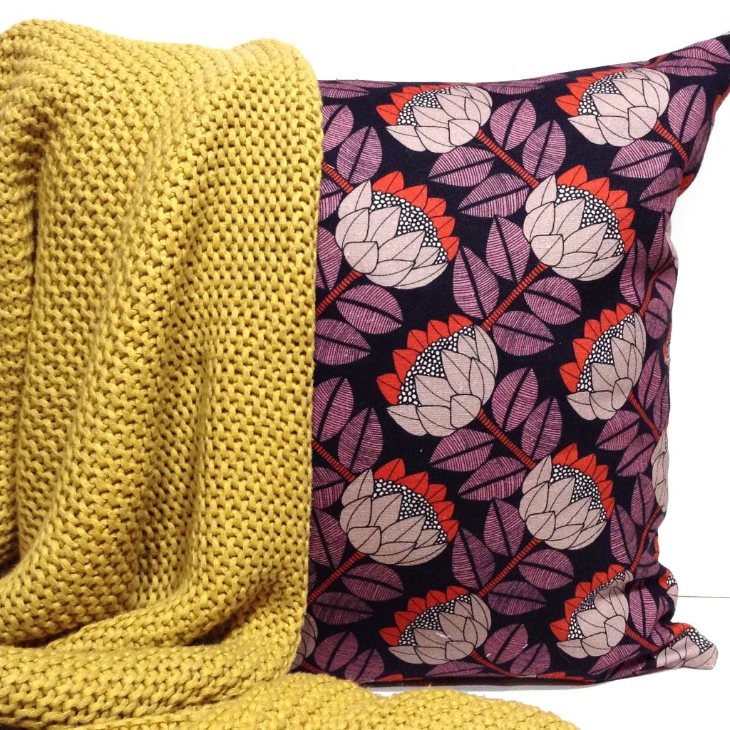 Floral cushion cover-Native flora design