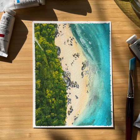 Wall Art - Aerial Coastline 1 - A5 Print