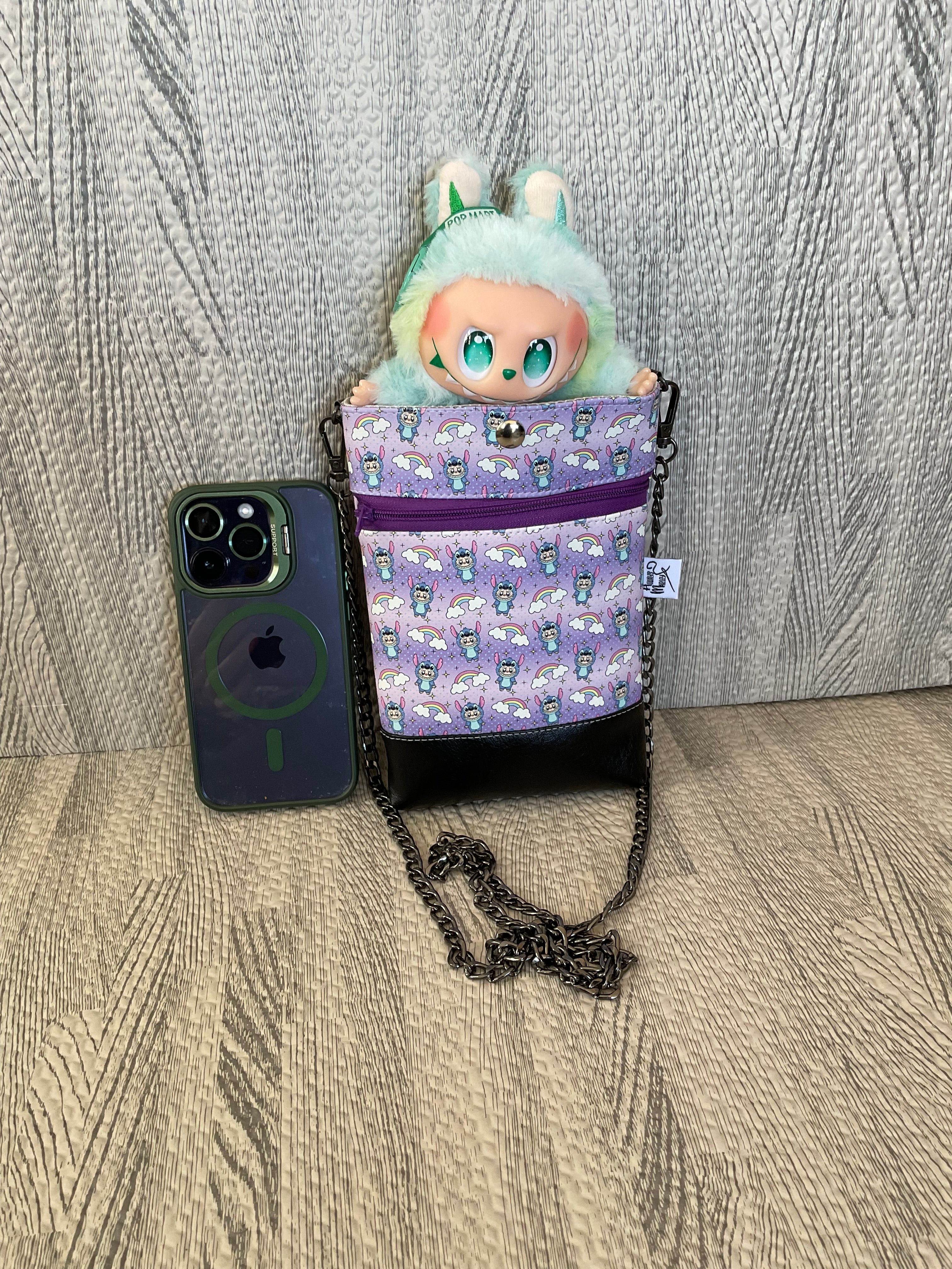 Blue Fun Monster Wanderlust phone sling