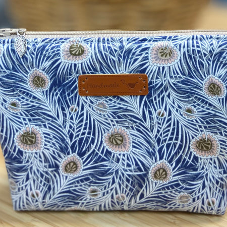 Zipper Pouch -Liberty Print - Feathers