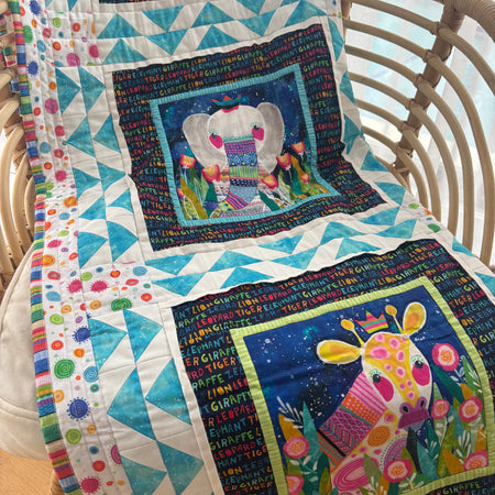 Sustainable Wild at Heart Quilted Blanket, Junior Bed size, Keepsake Gift