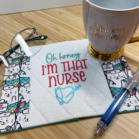 Nurse-Themed Mug Rug