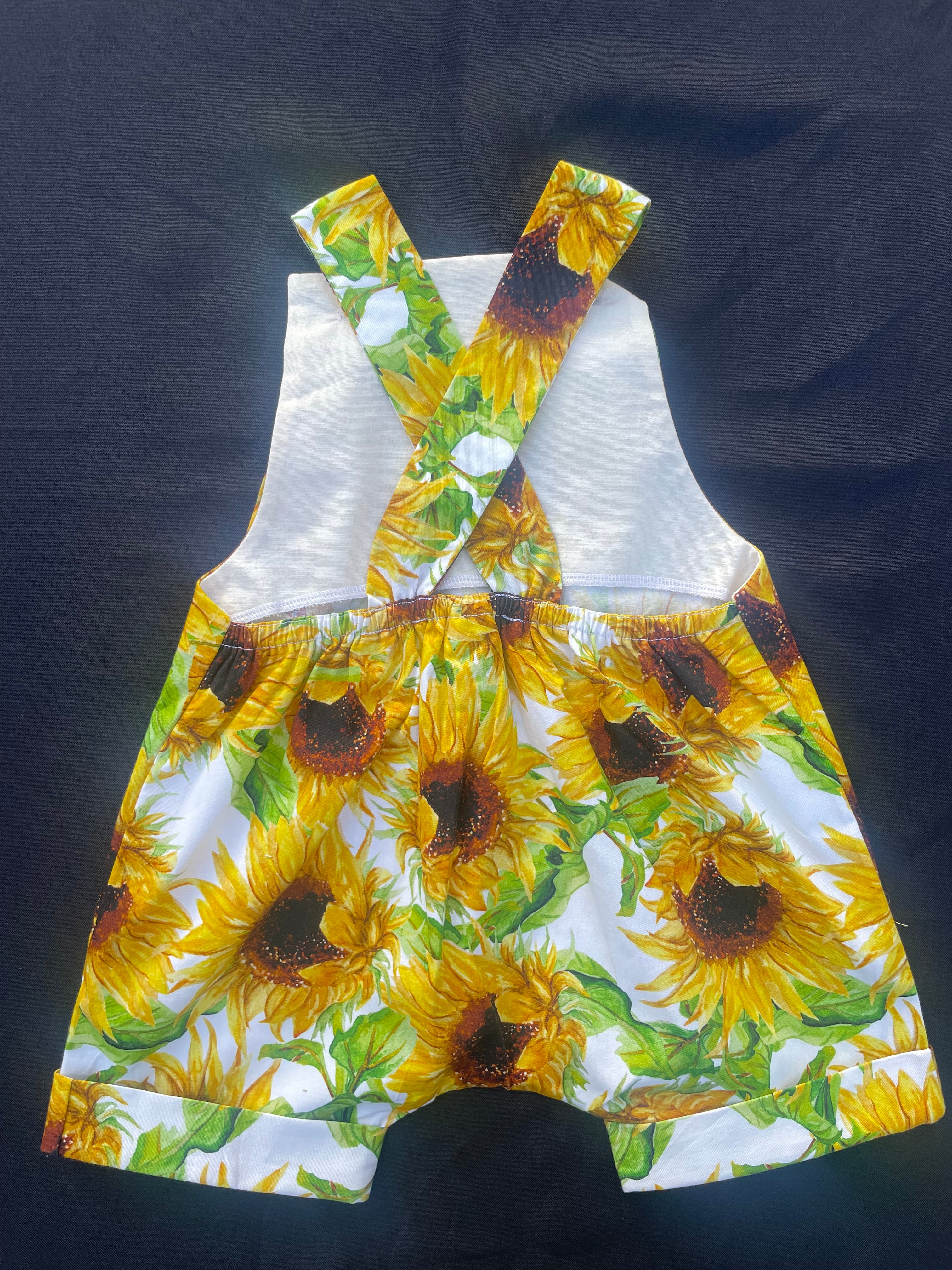 Big Sunflower overalls/romper