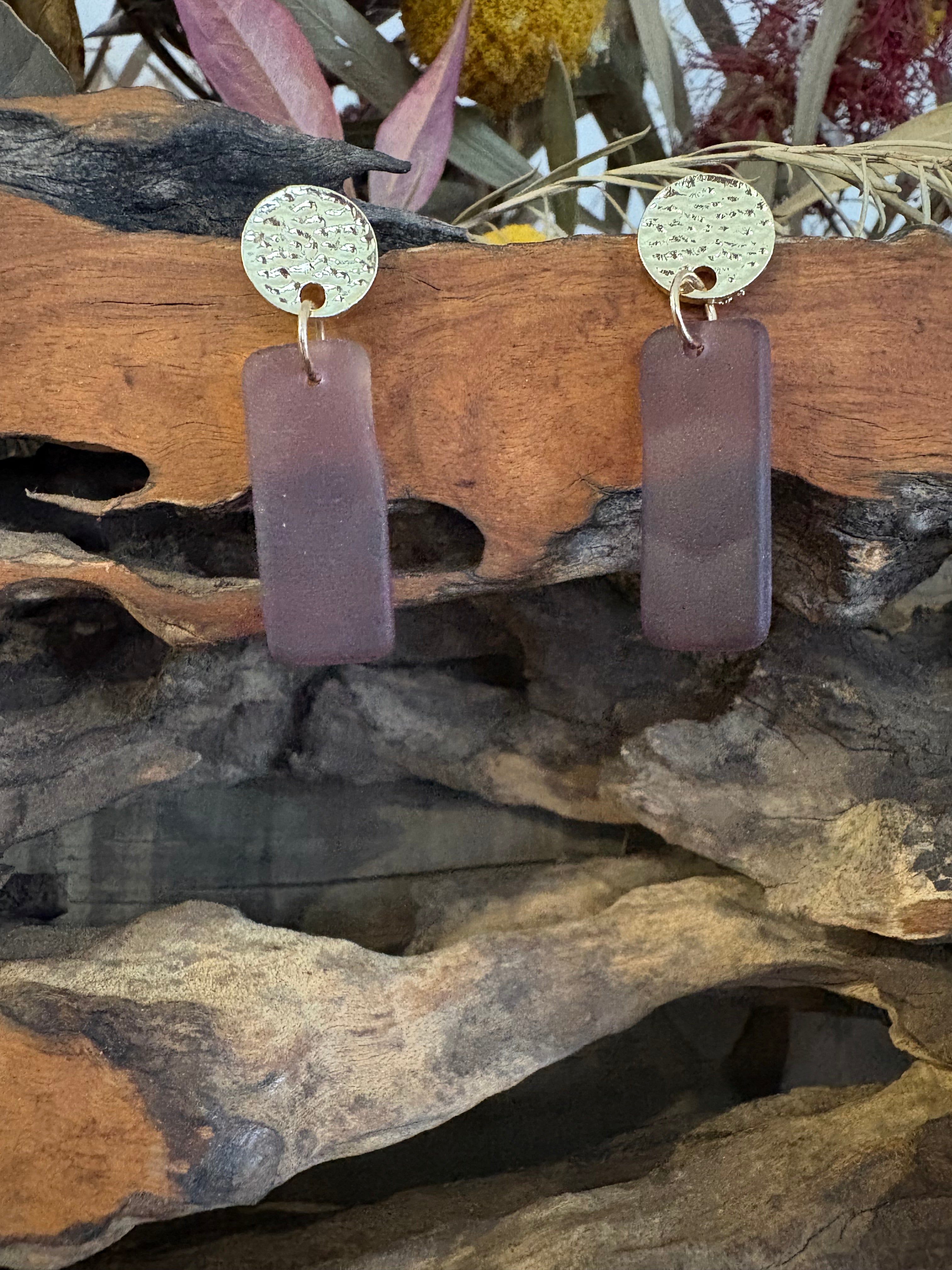 Glass dangle earrings | Handmade Glass Dangle LED Earrings