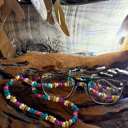 Reading glasses chain | Hand Rolled Beaded Reading Glasses Chain