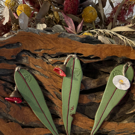 Gum leaf bookmark | Handmade Polymer Clay Gum Leaf Bookmark | Teachers Gift | Gift for Nana