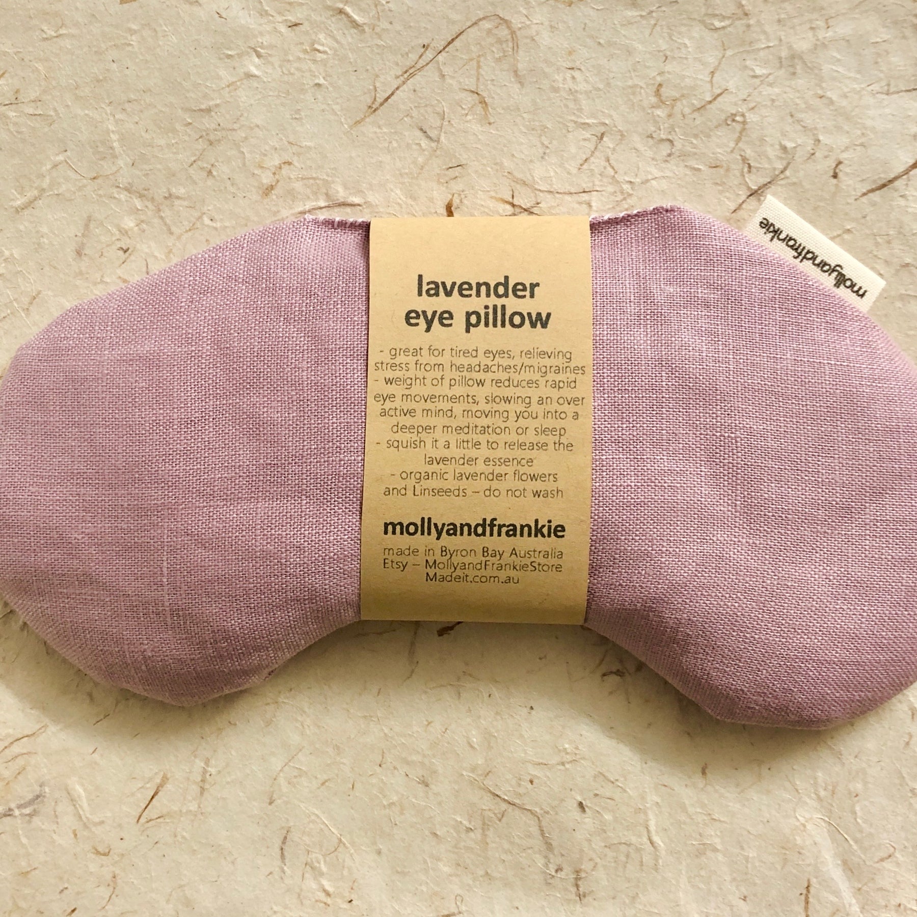 Lavender or Chamomile and Organic Linseed Eye Pillow