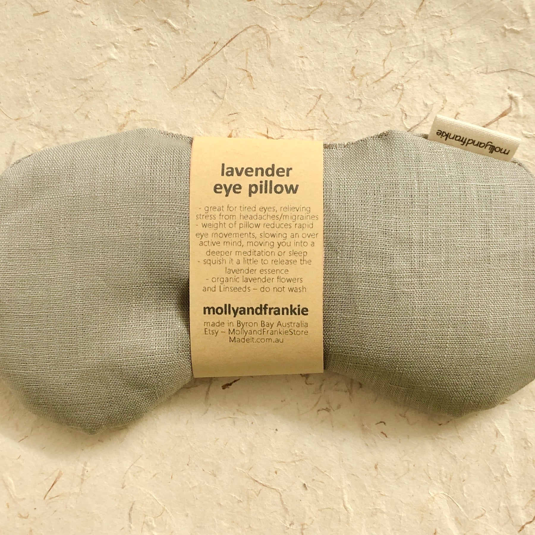 Lavender or Chamomile and Organic Linseed Eye Pillow
