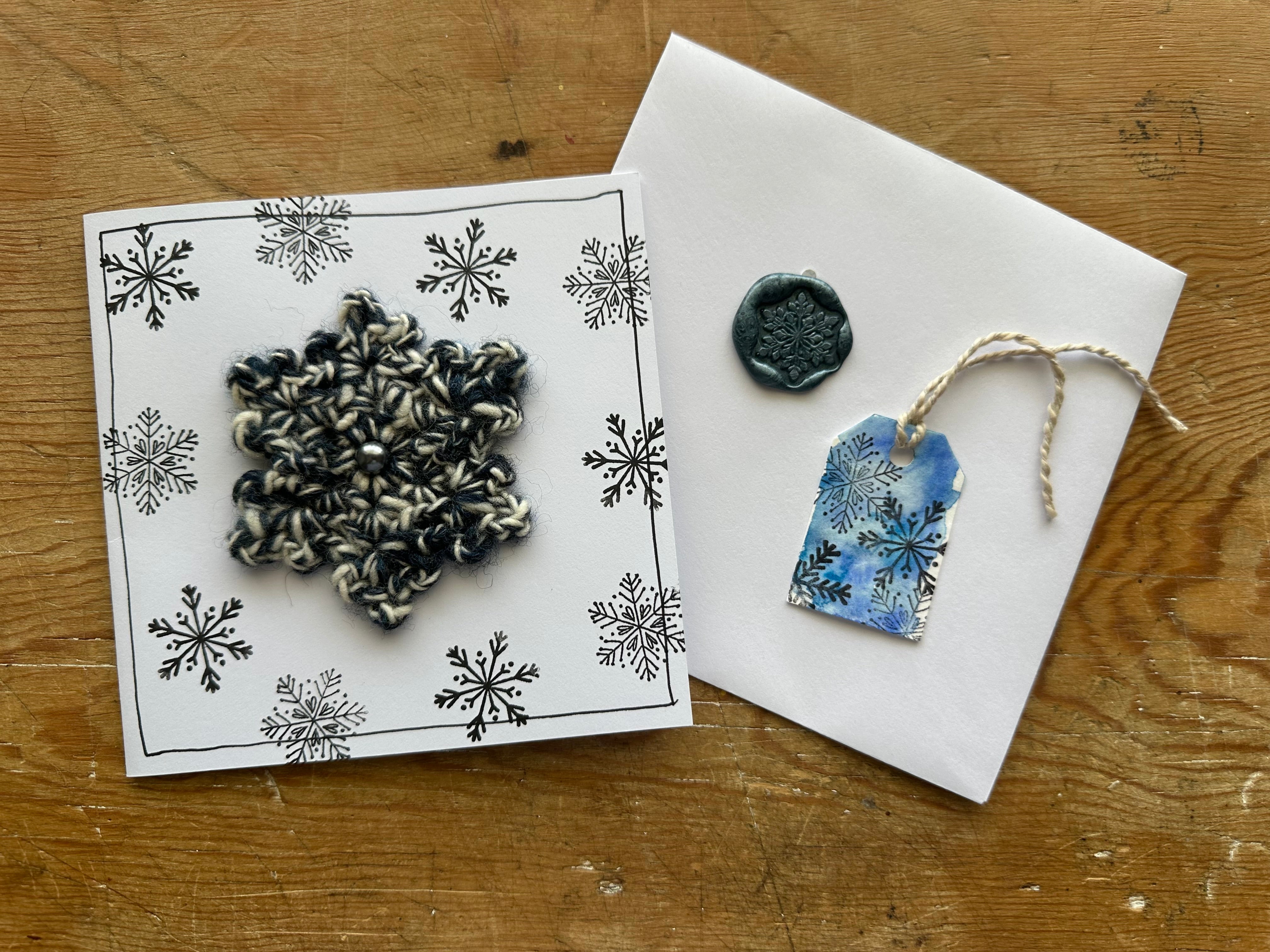 Handmade Christmas Cards - Various Snowflake & Holly Designs