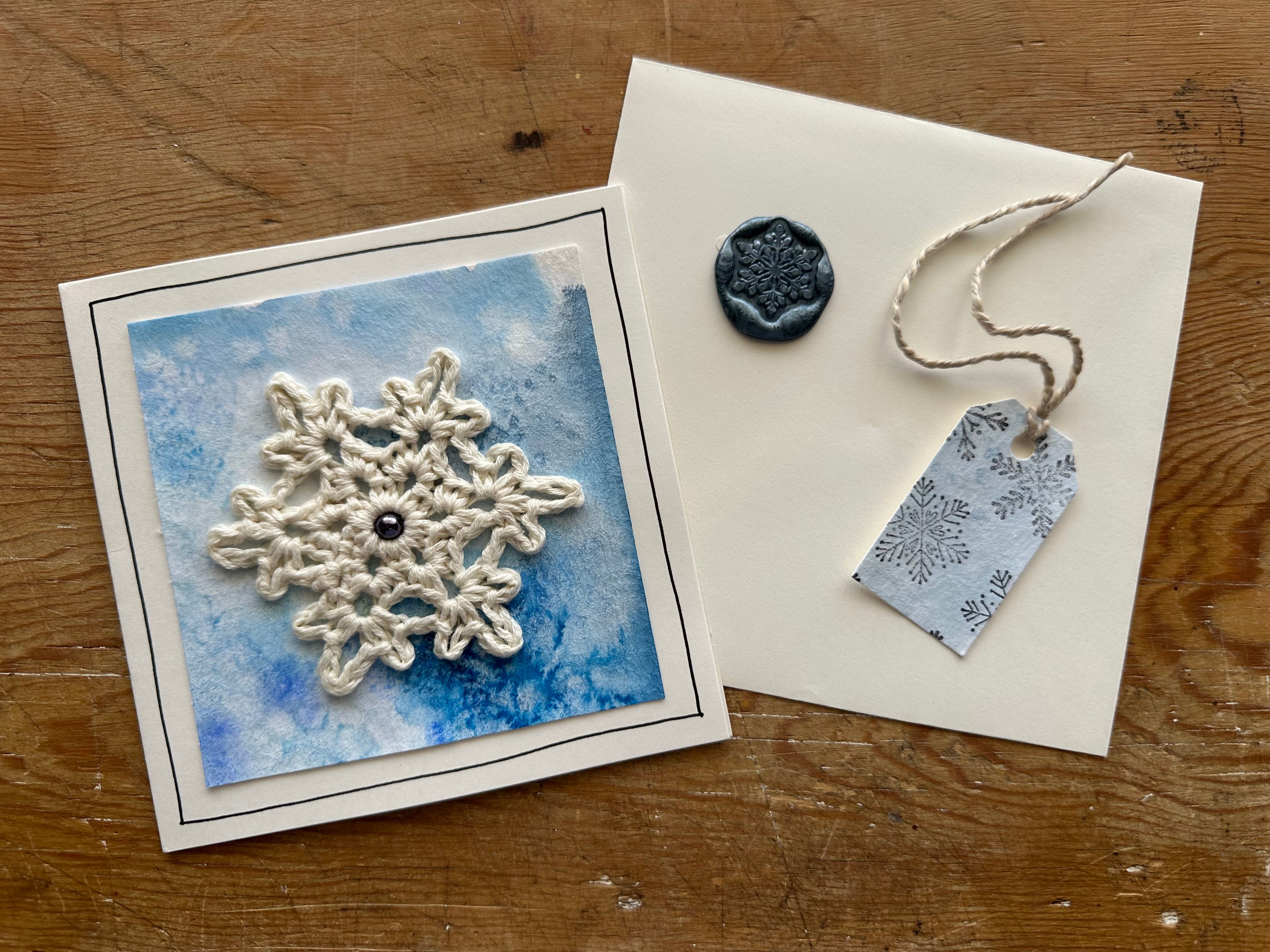Handmade Christmas Cards - Various Snowflake & Holly Designs