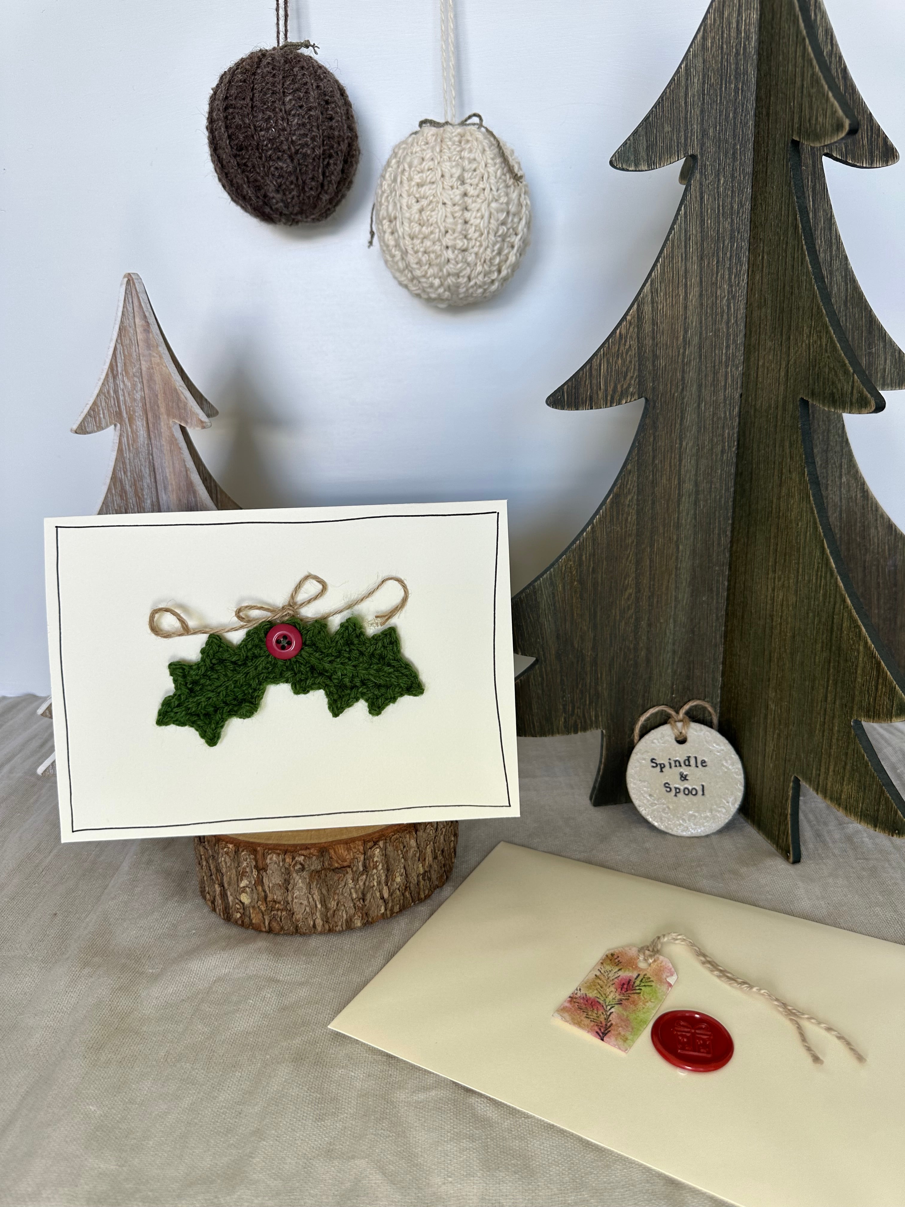 Handmade Christmas Cards - Various Snowflake & Holly Designs