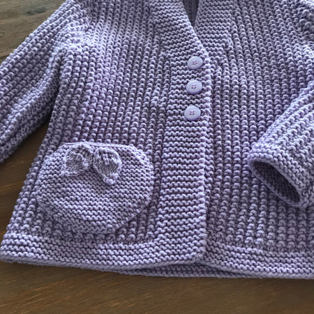 Mauve Cardigan, Size 12-18 months