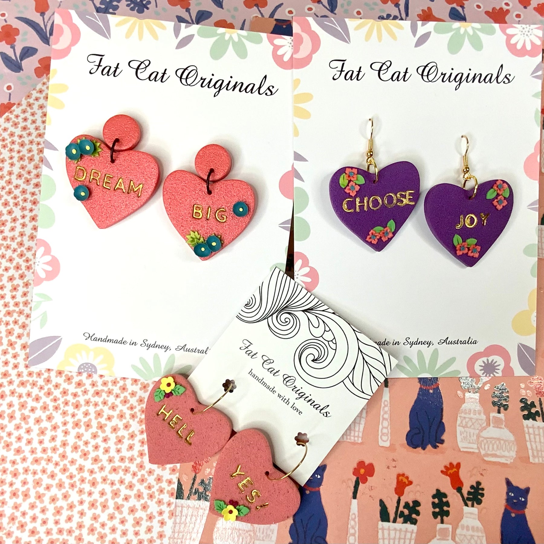 Affirmation Heart Earrings