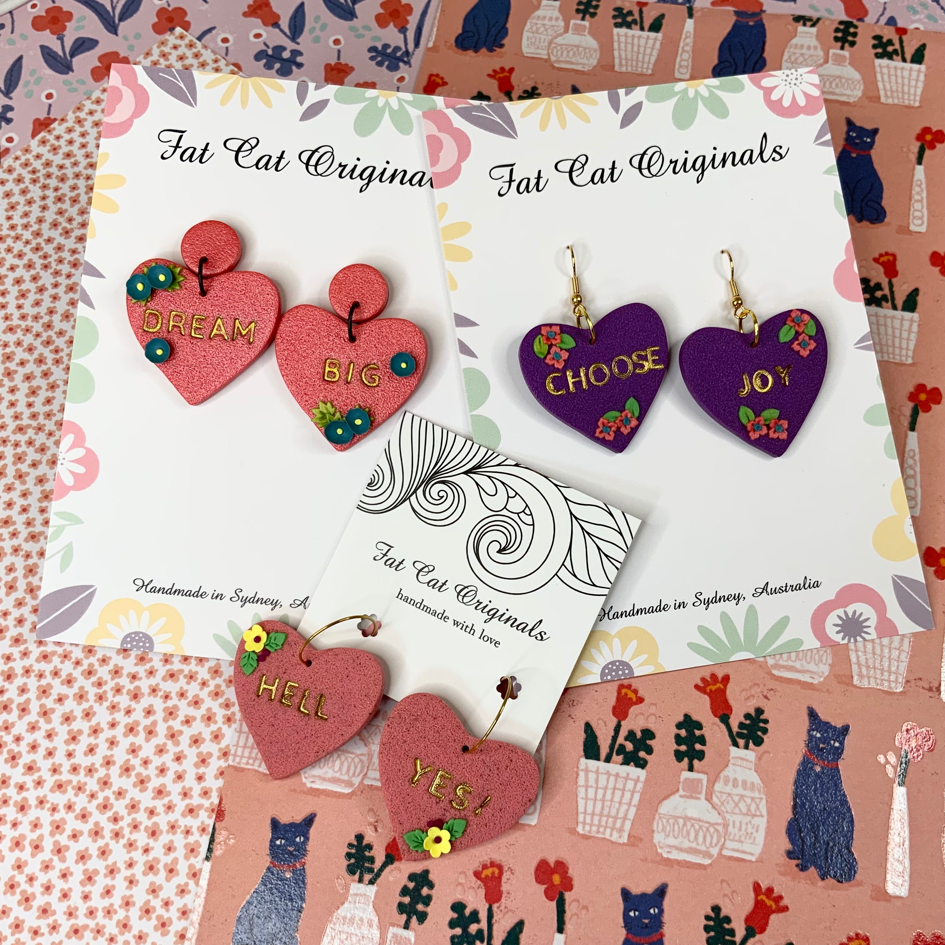 Affirmation Heart Earrings