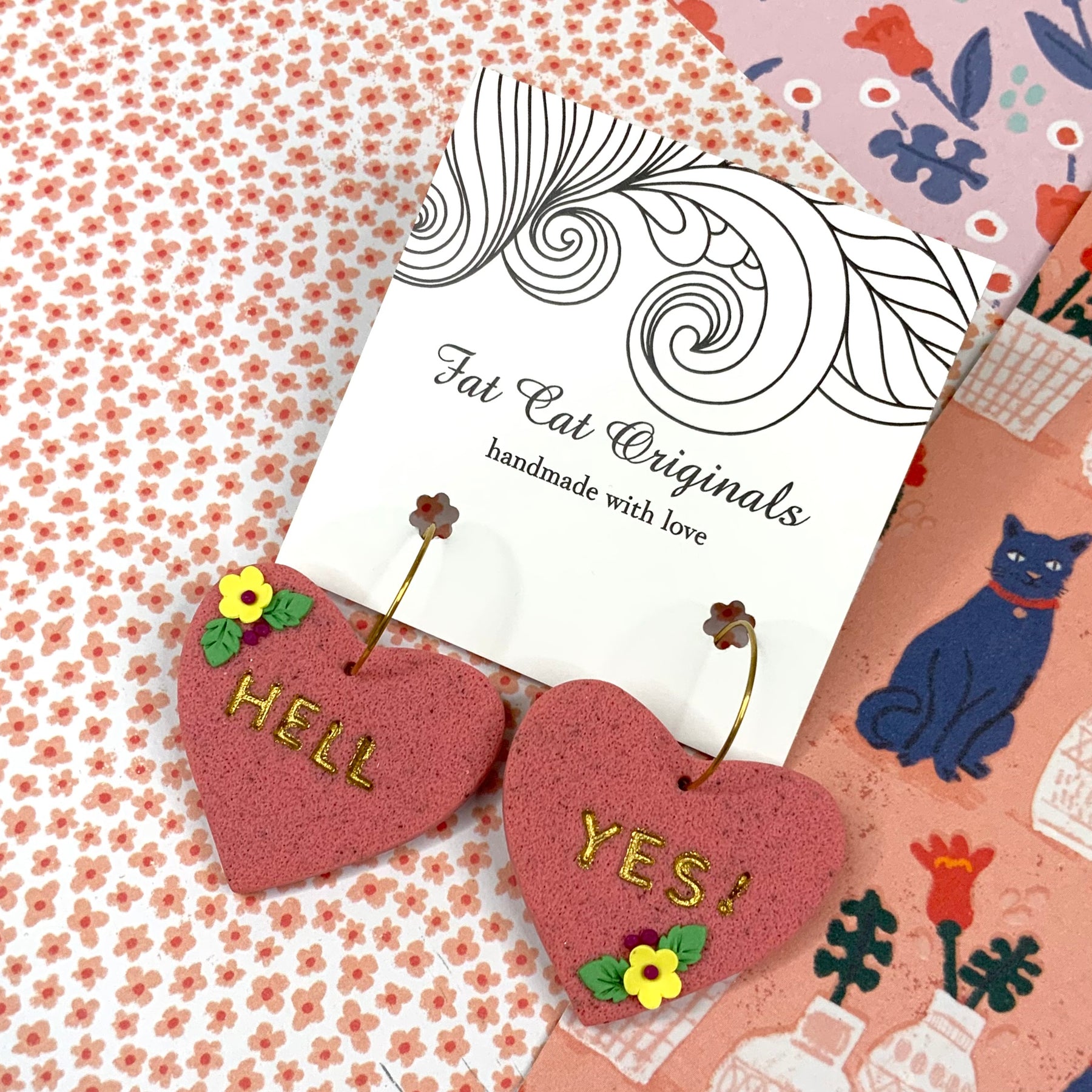 Affirmation Heart Earrings