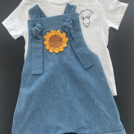 Denim and Sunflower overalls/romper