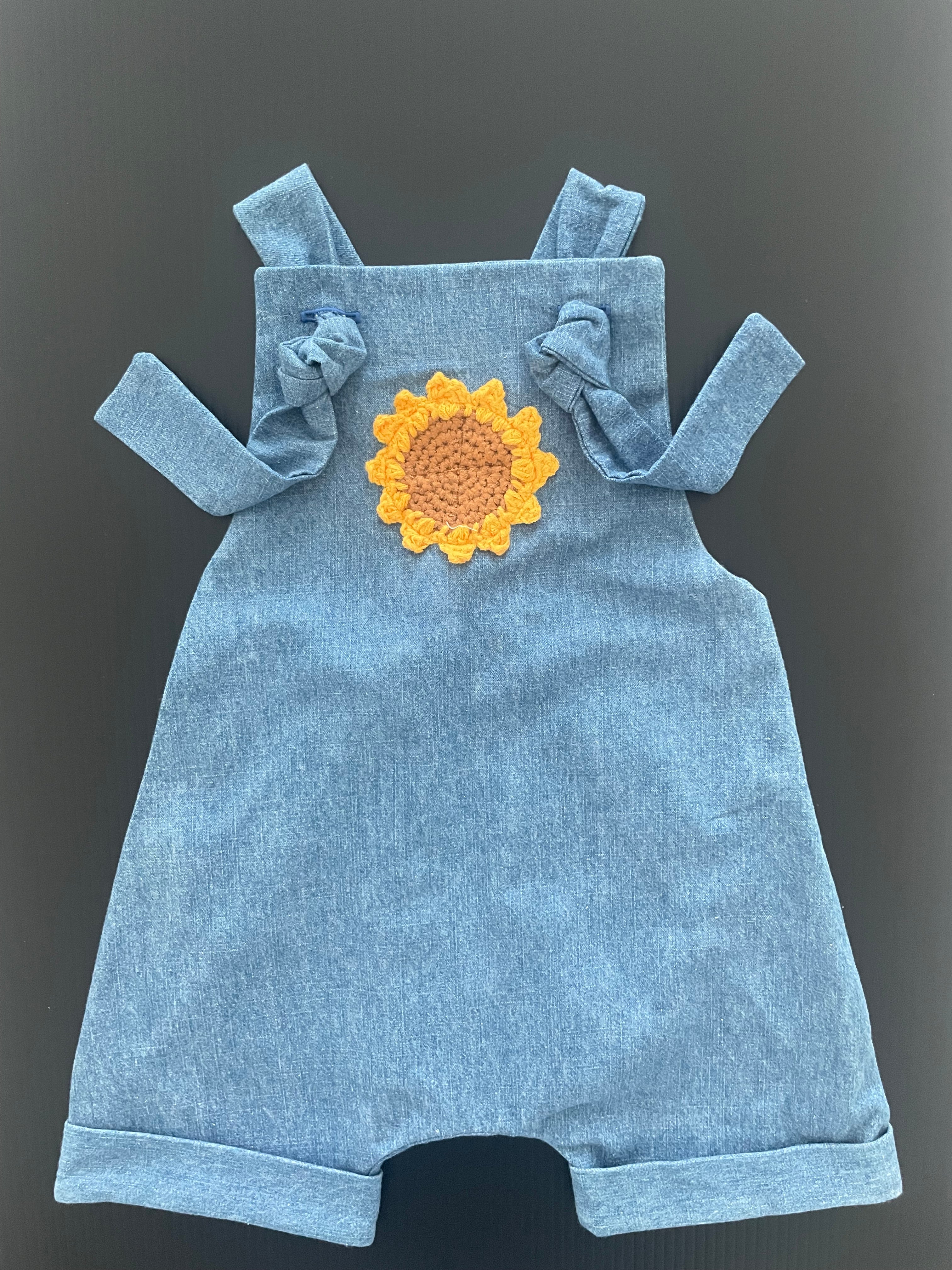 Denim and Sunflower overalls/romper