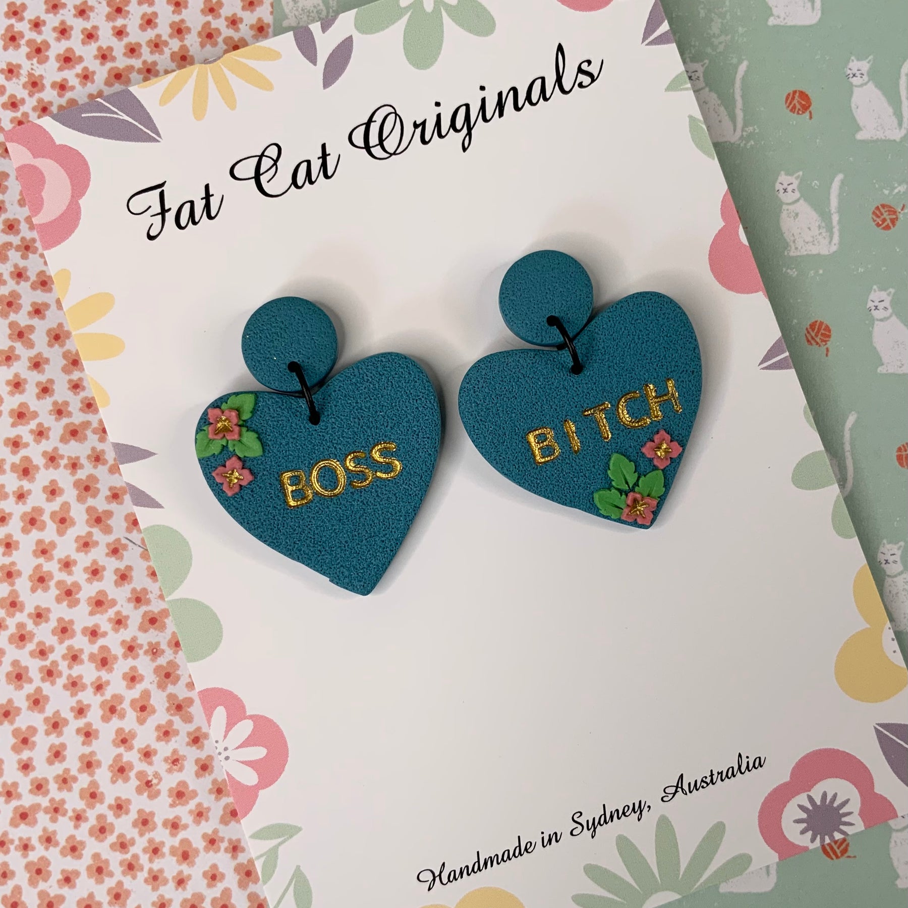Spicy Affirmation Heart Earrings
