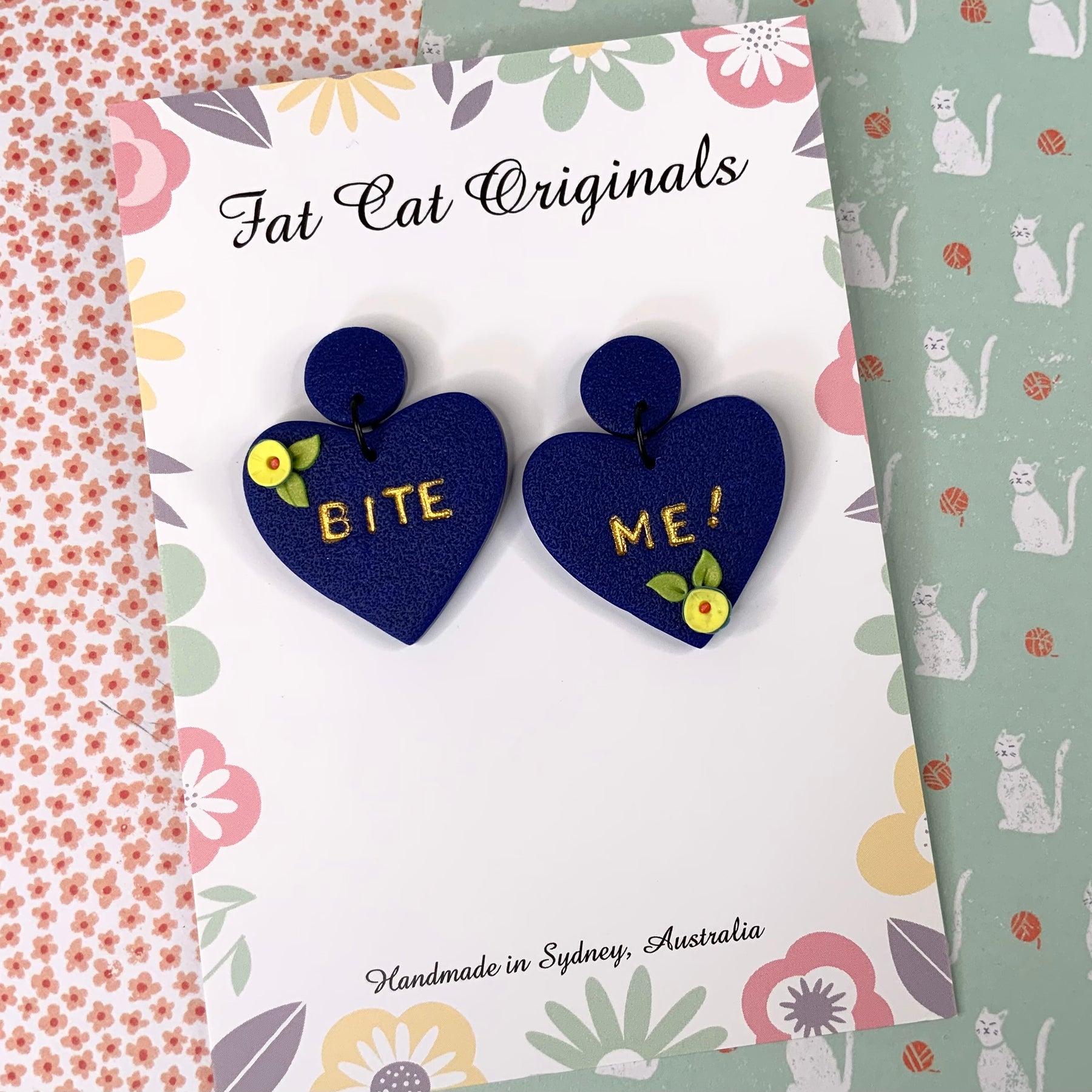 Spicy Affirmation Heart Earrings