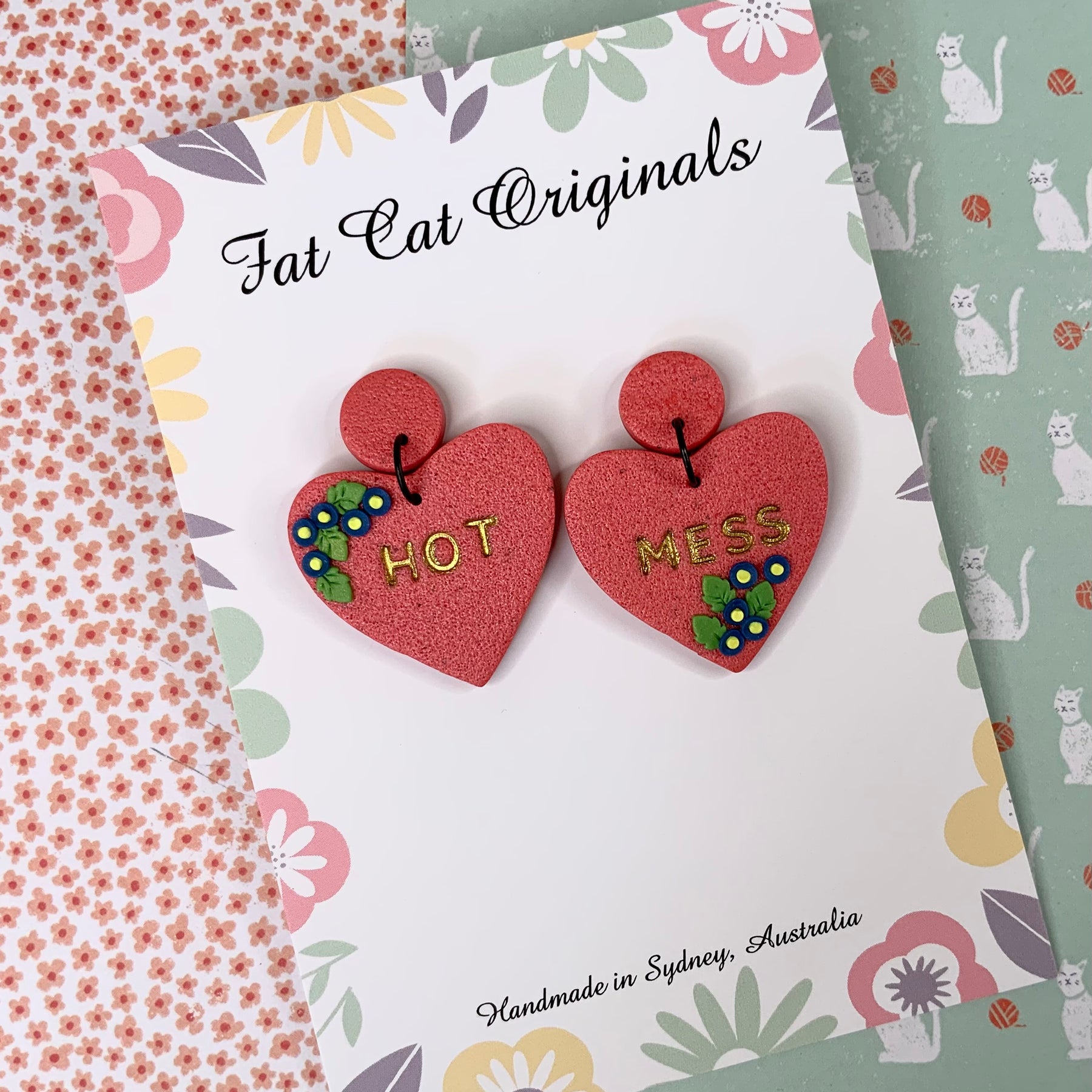 Spicy Affirmation Heart Earrings