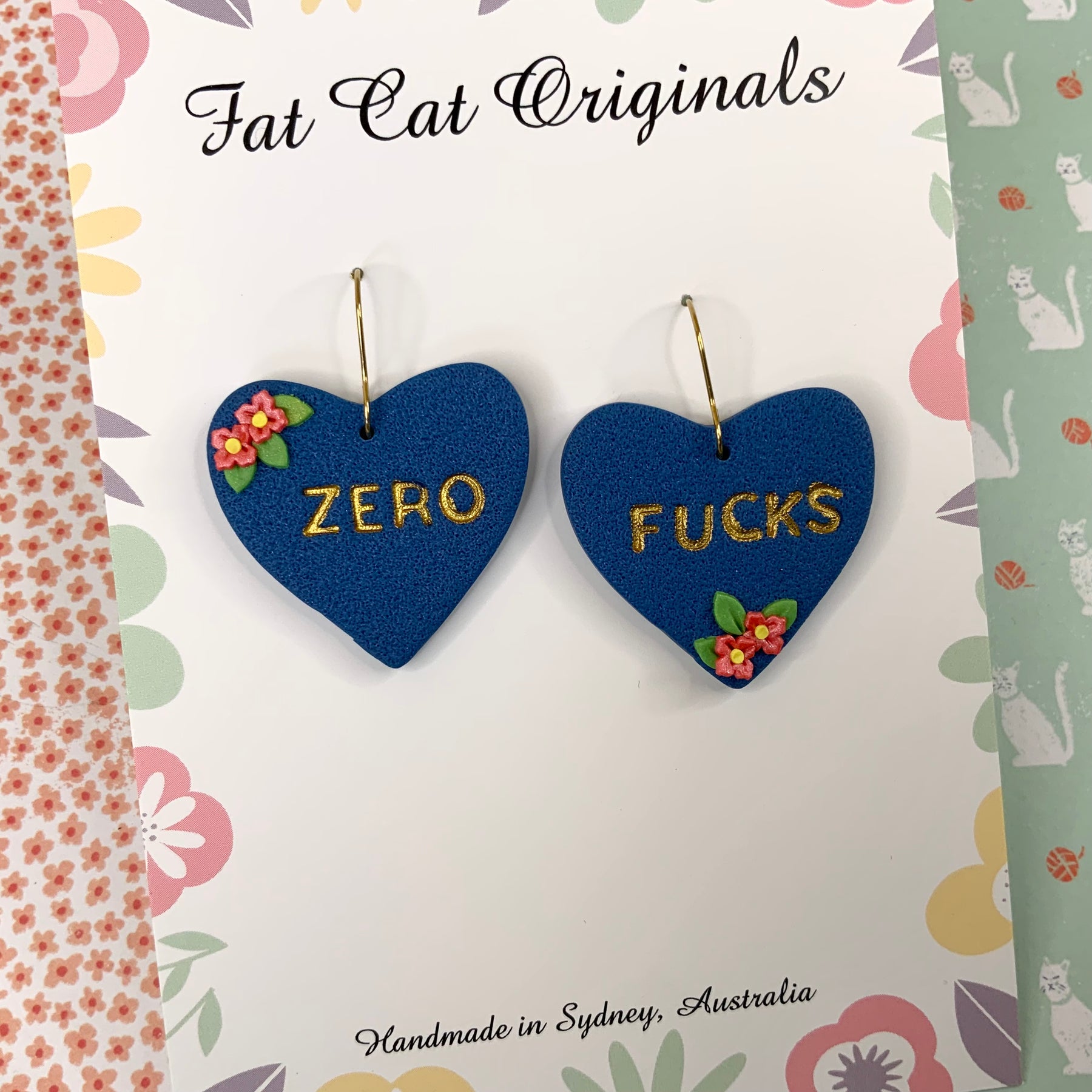 Spicy Affirmation Heart Earrings