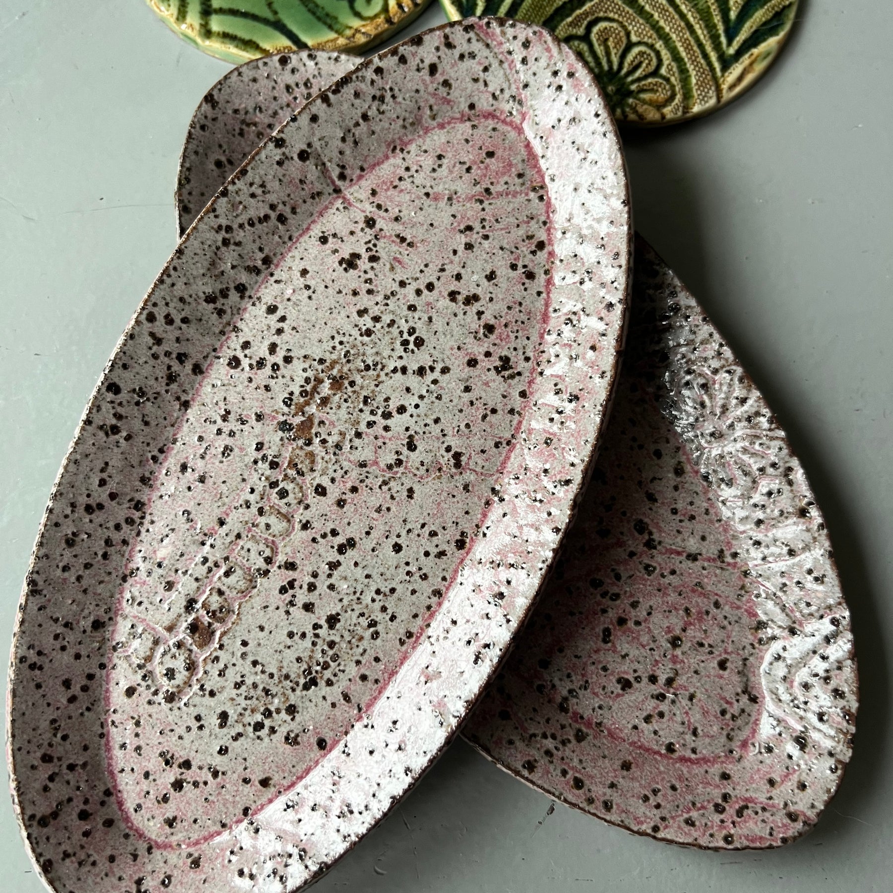 Set of 2 Pottery Trinket Dishes