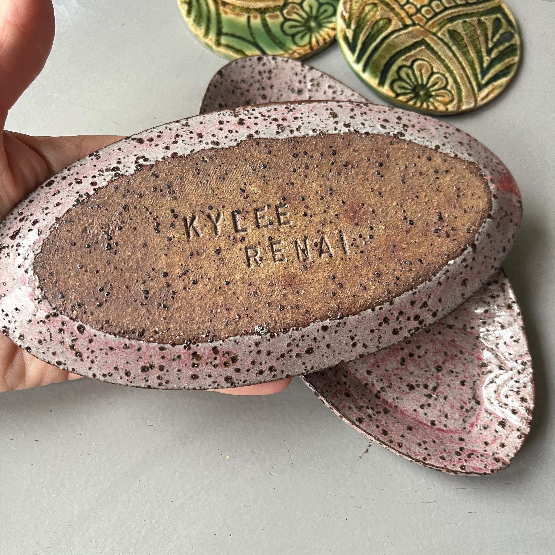 Set of 2 Pottery Trinket Dishes