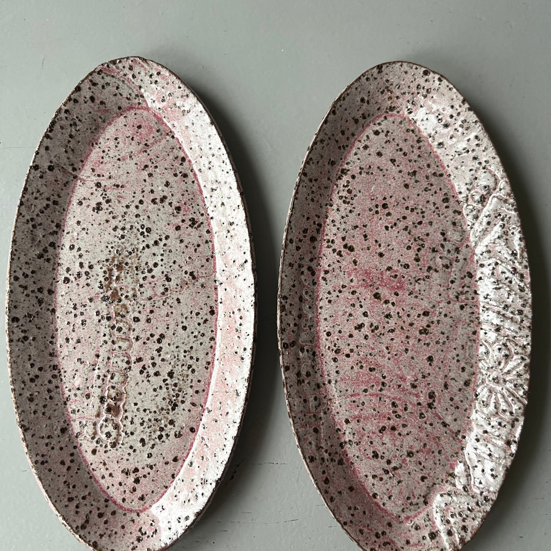 Set of 2 Pottery Trinket Dishes