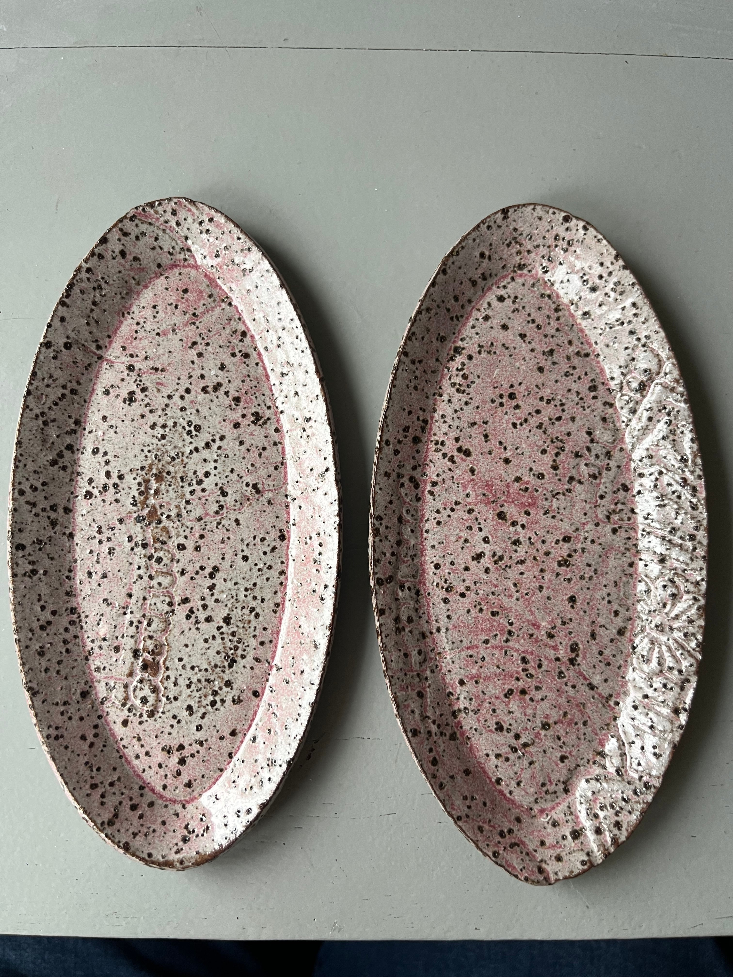 Set of 2 Pottery Trinket Dishes