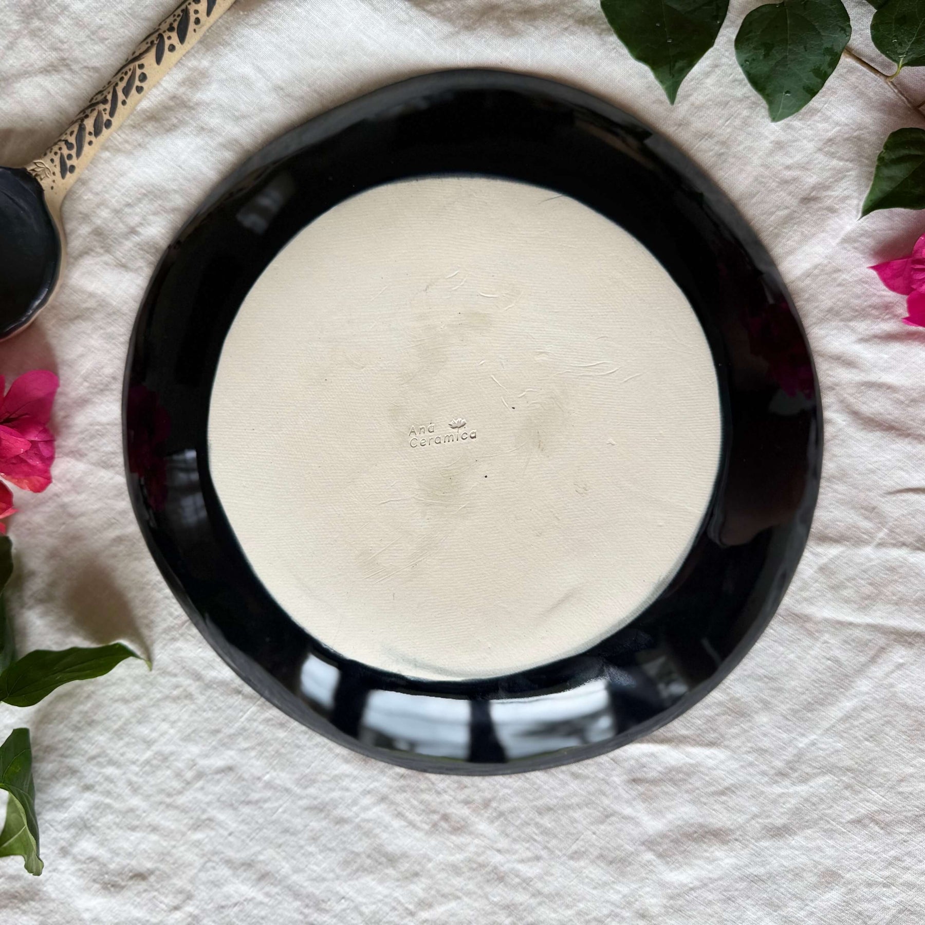 Large Ceramic Platter | 29cm | Handmade Pottery | Sgraffito Technique