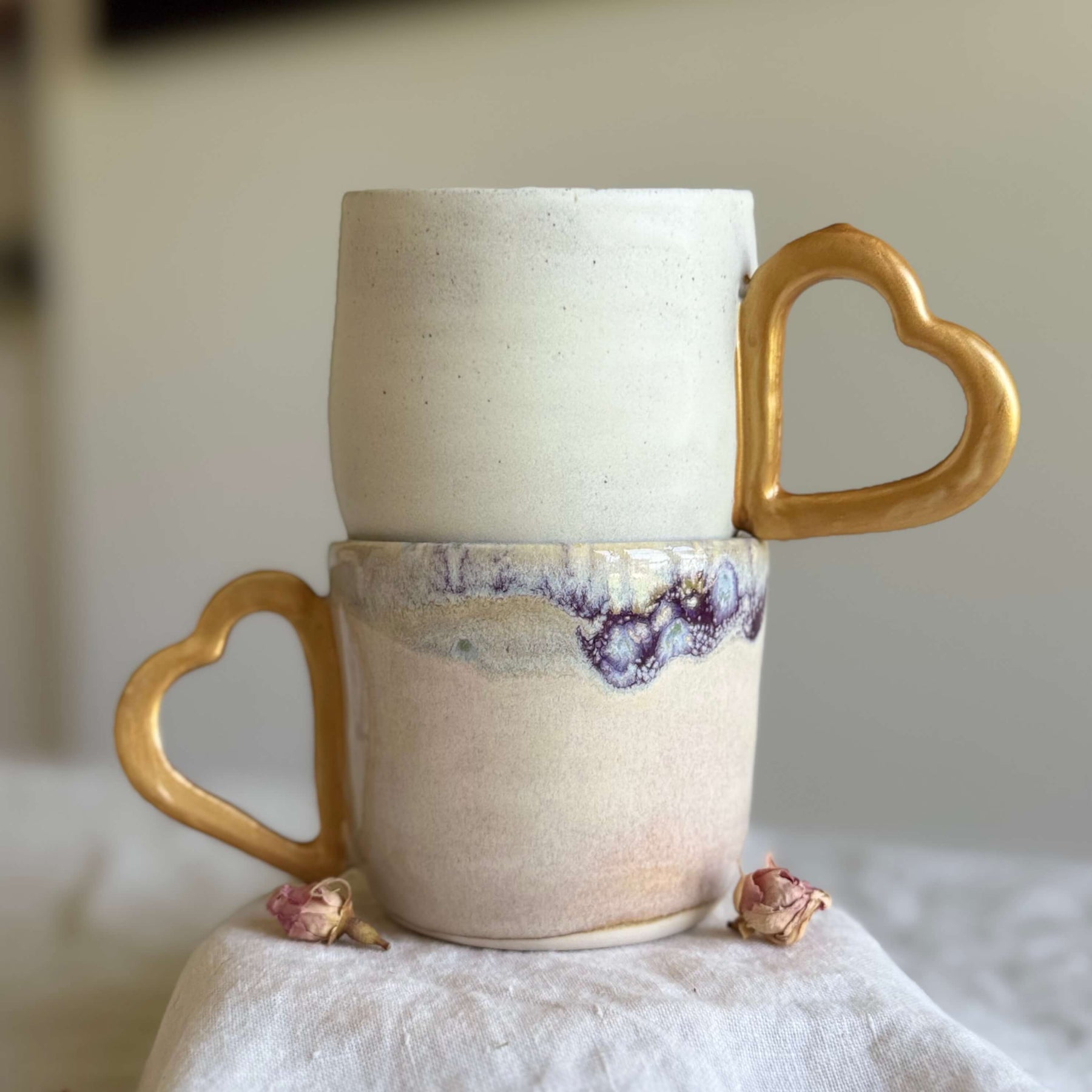 Mi Amore Mug  | Spiced Plum | Seafoam  | Wheel Thrown Pottery