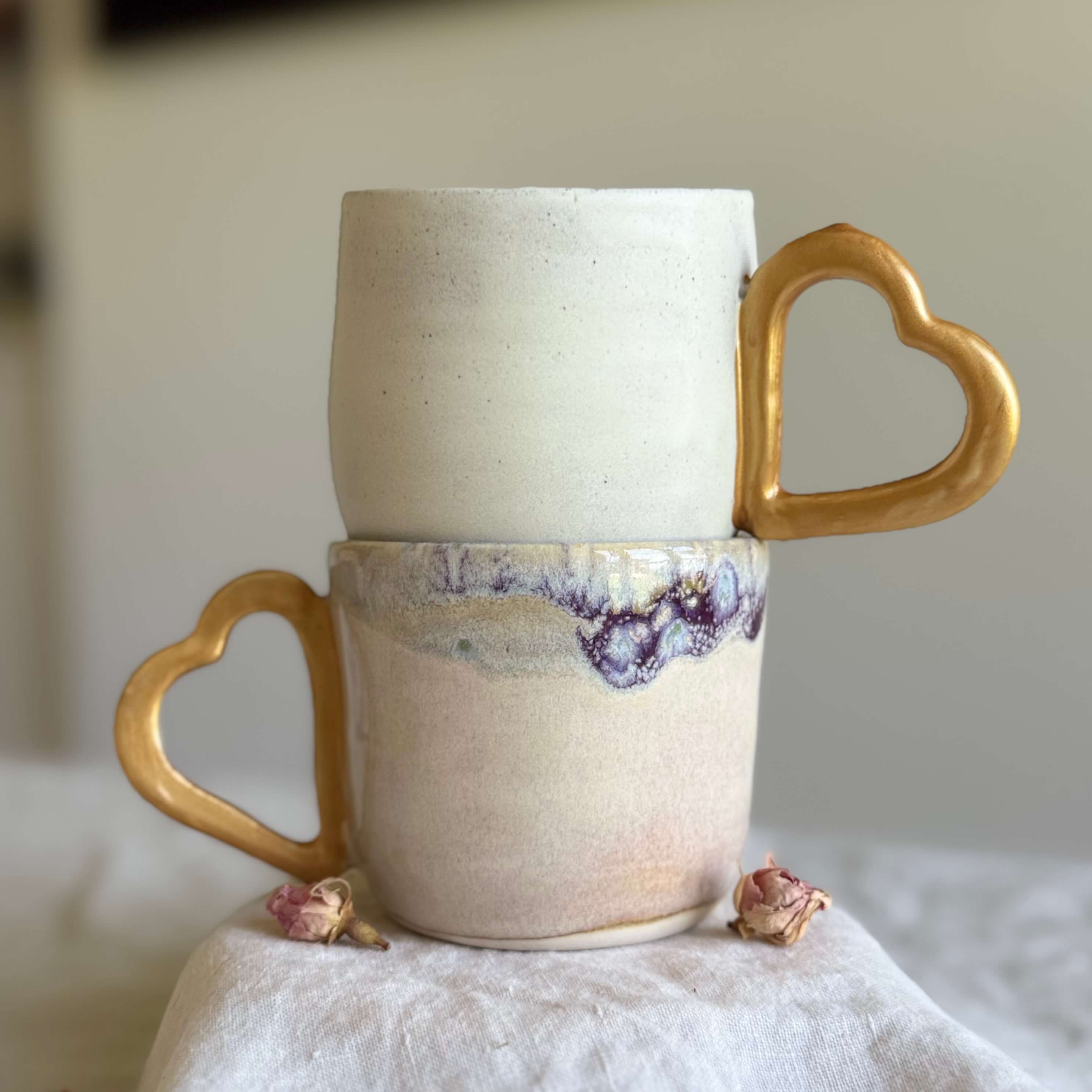 Mi Amore Mug | Spiced Plum | Seafoam | Wheel Thrown Pottery